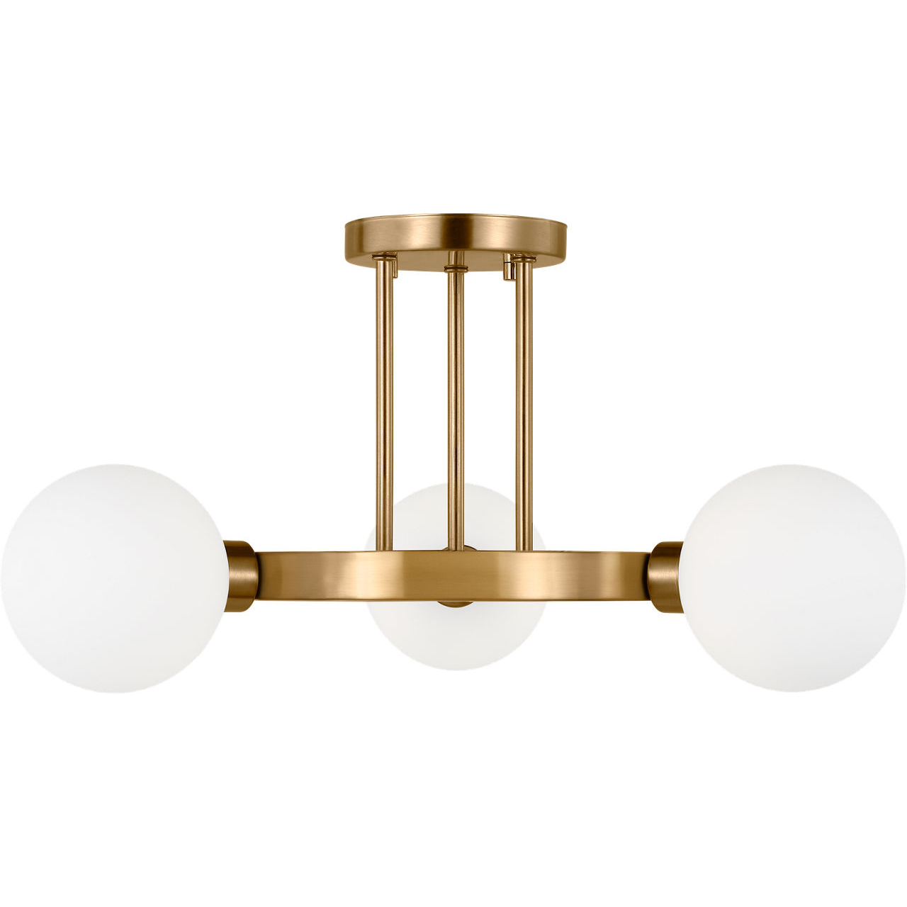 Sean Lavin Clybourn 3 Light 21 inch Satin Brass Semi-Flush Mount Ceiling Light