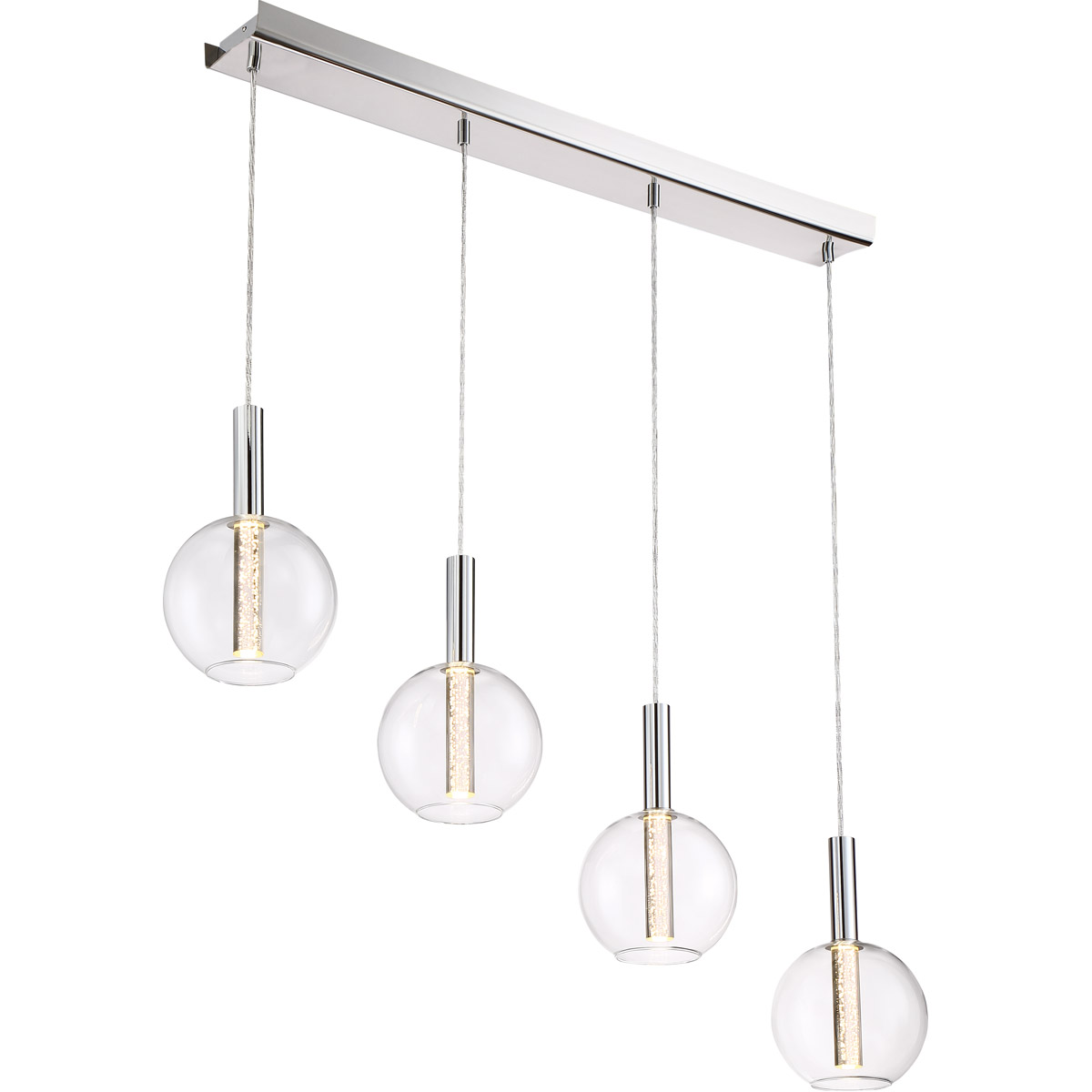 Empire LED 7 inch Chrome with Seeded Acrylic Mini Pendant Ceiling Light