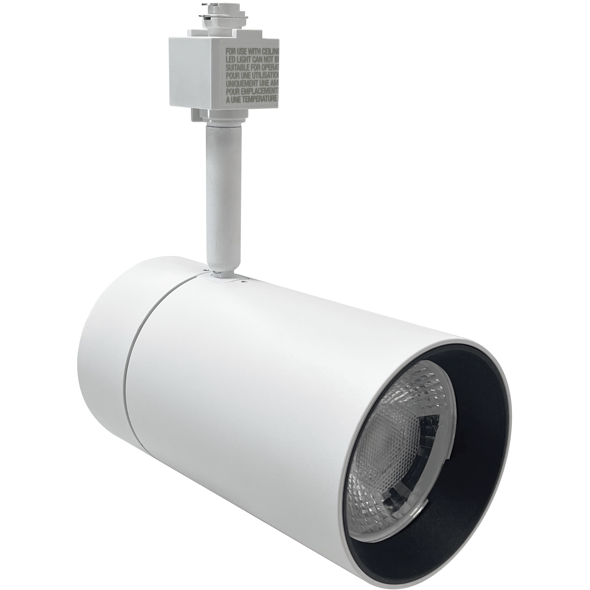 MAX XL 1 Light White Flood LED Track Head Ceiling Light in 2700K, H-Style