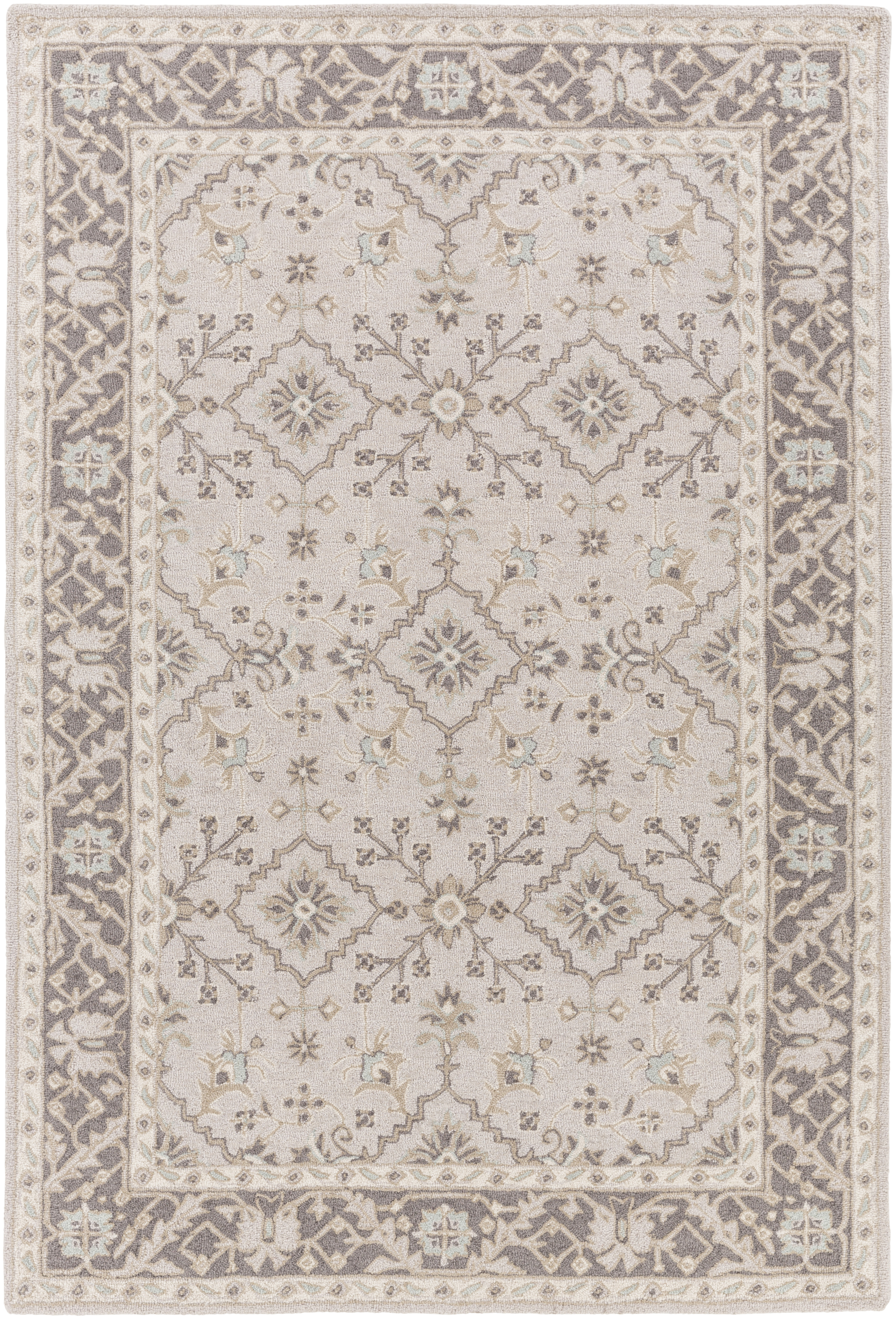 Castille 36 X 24 inch Medium Gray Rug in 2 x 3, Rectangle