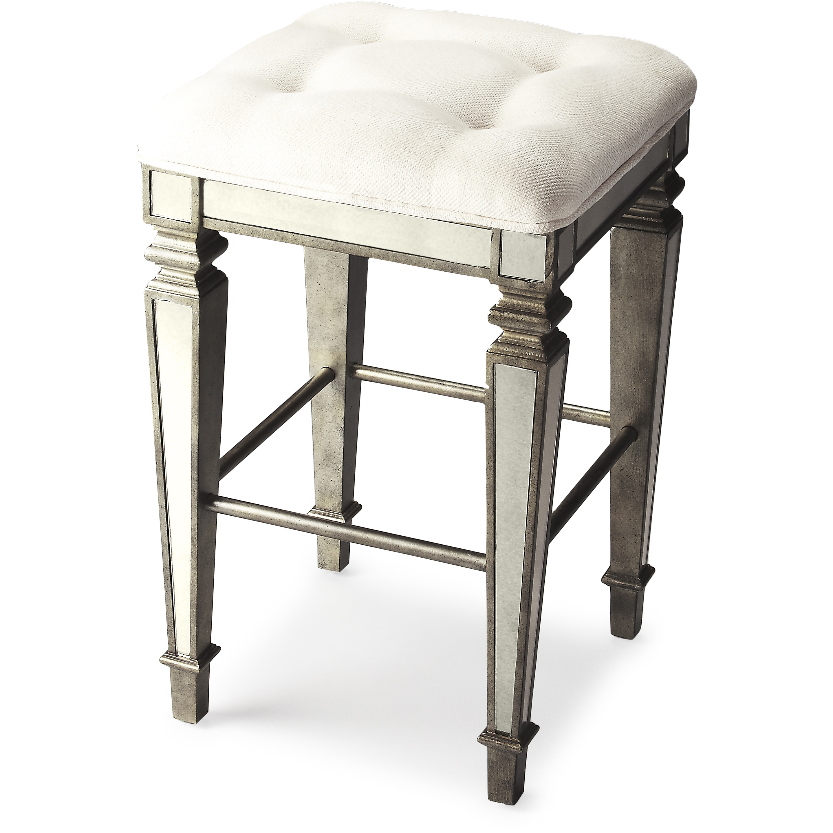 Masterpiece Celeste Mirrored 30 inch Mirror Barstool