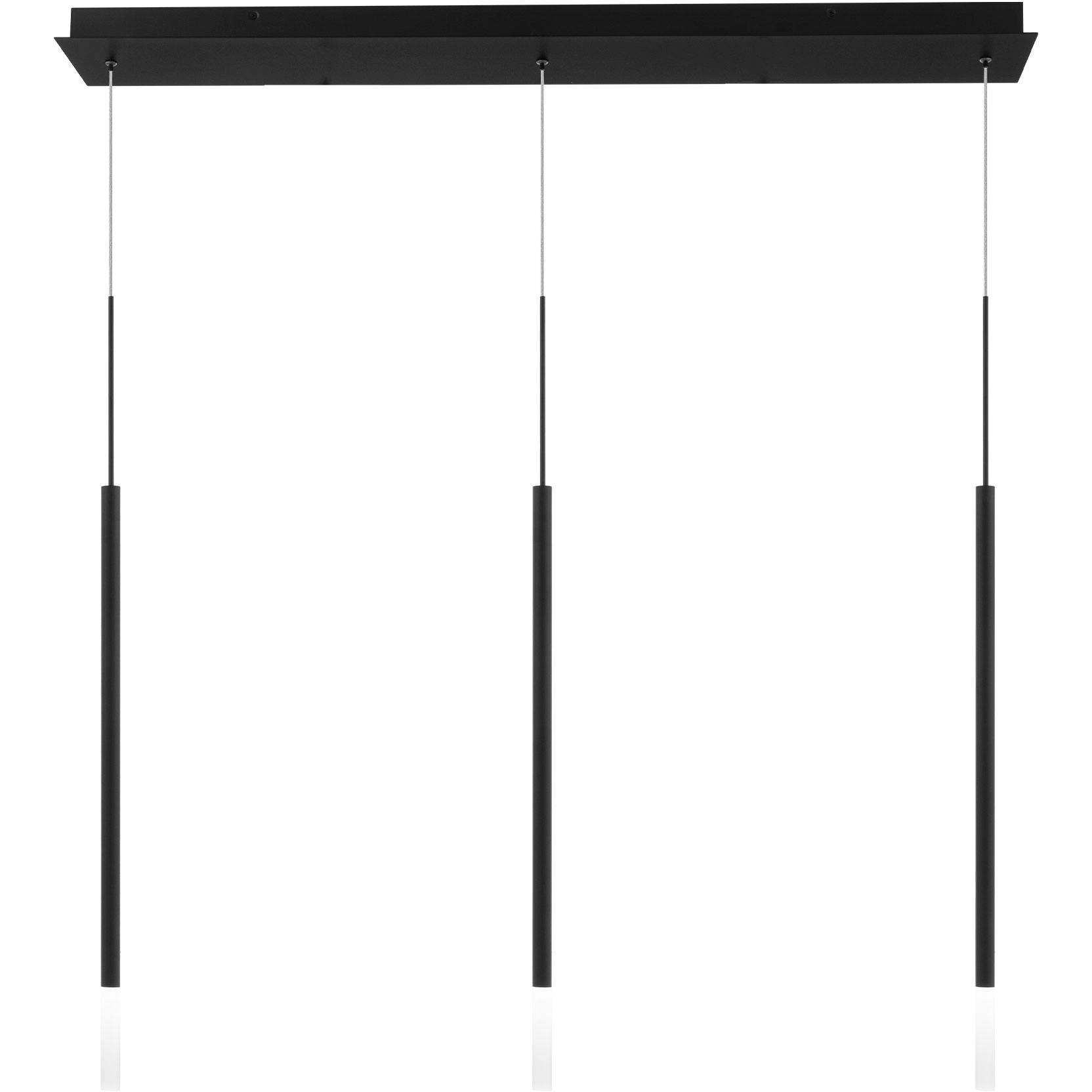 Viggo LED 15 inch Black Multi-Light Pendant Ceiling Light, dweLED