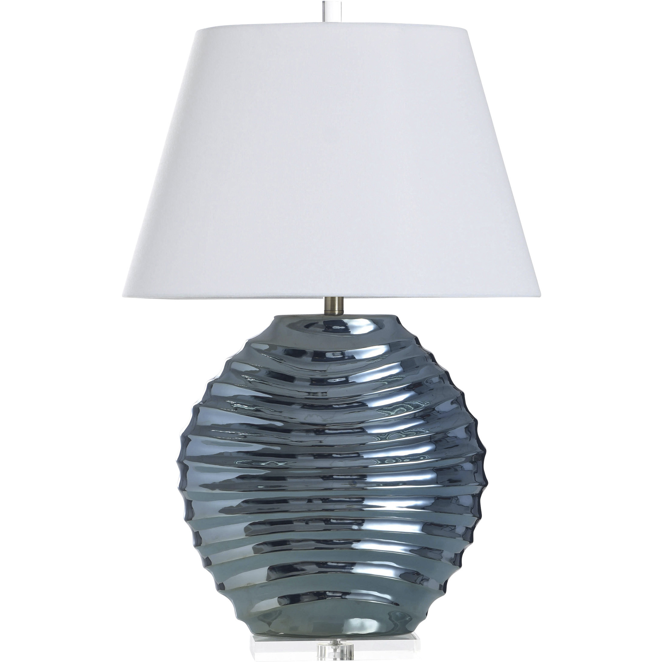 Cameron 31 inch 100 watt Kozen Blue and White Table Lamp Portable Light