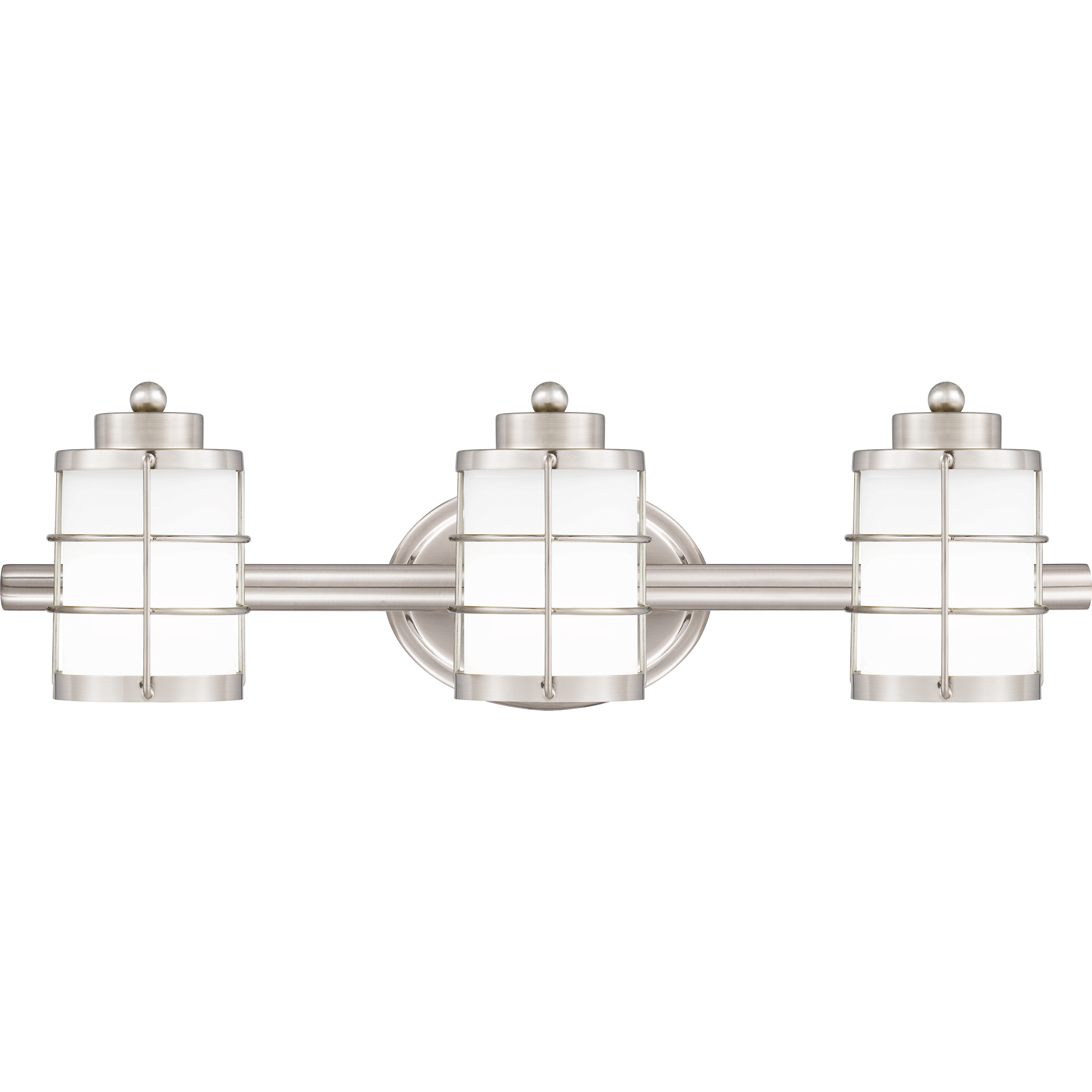 Hazlett 3 Light 23 inch Brushed Nickel Bath Light Wall Light