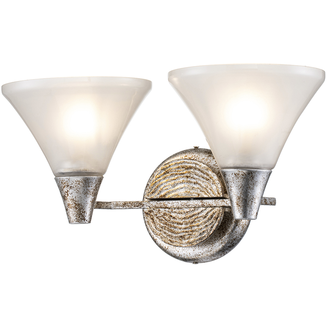 Lemoine 2 Light 16 inch Silver Leaf Bath Bar Wall Light