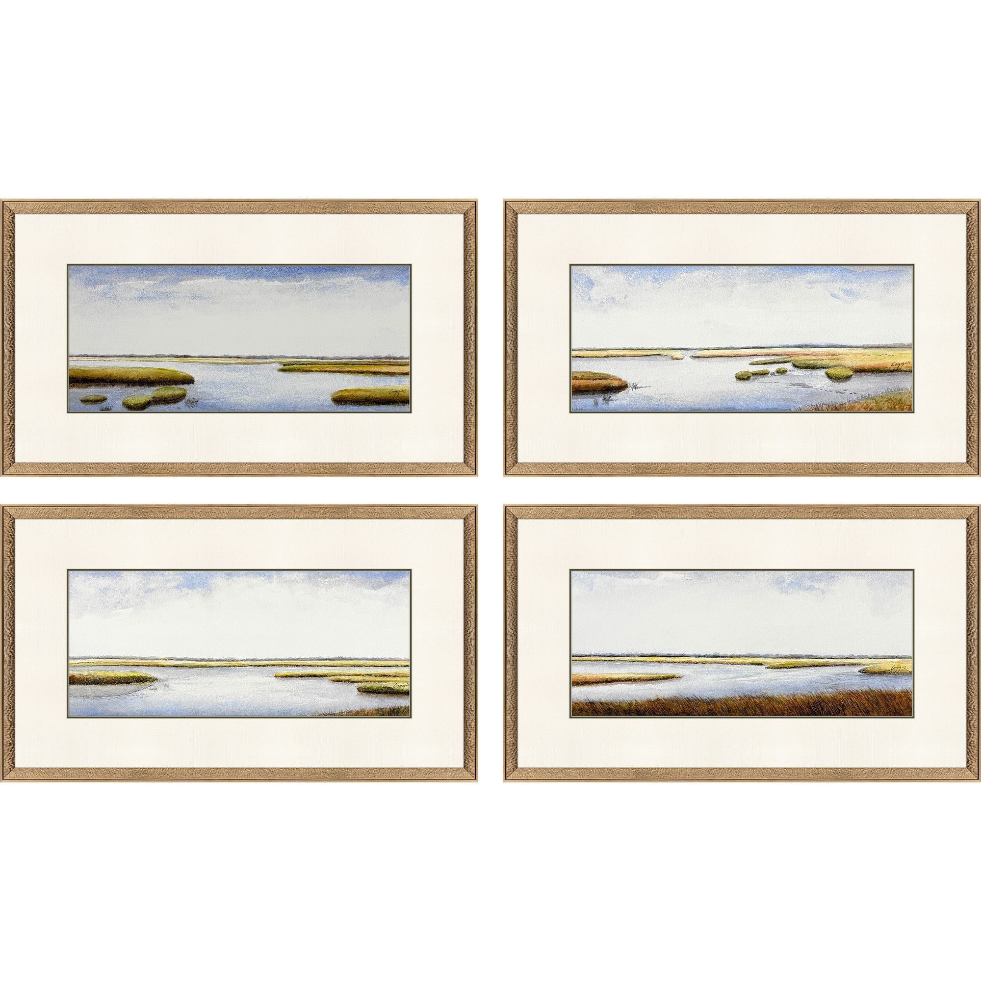 Paragon Blue and Green and Brown Framed Art