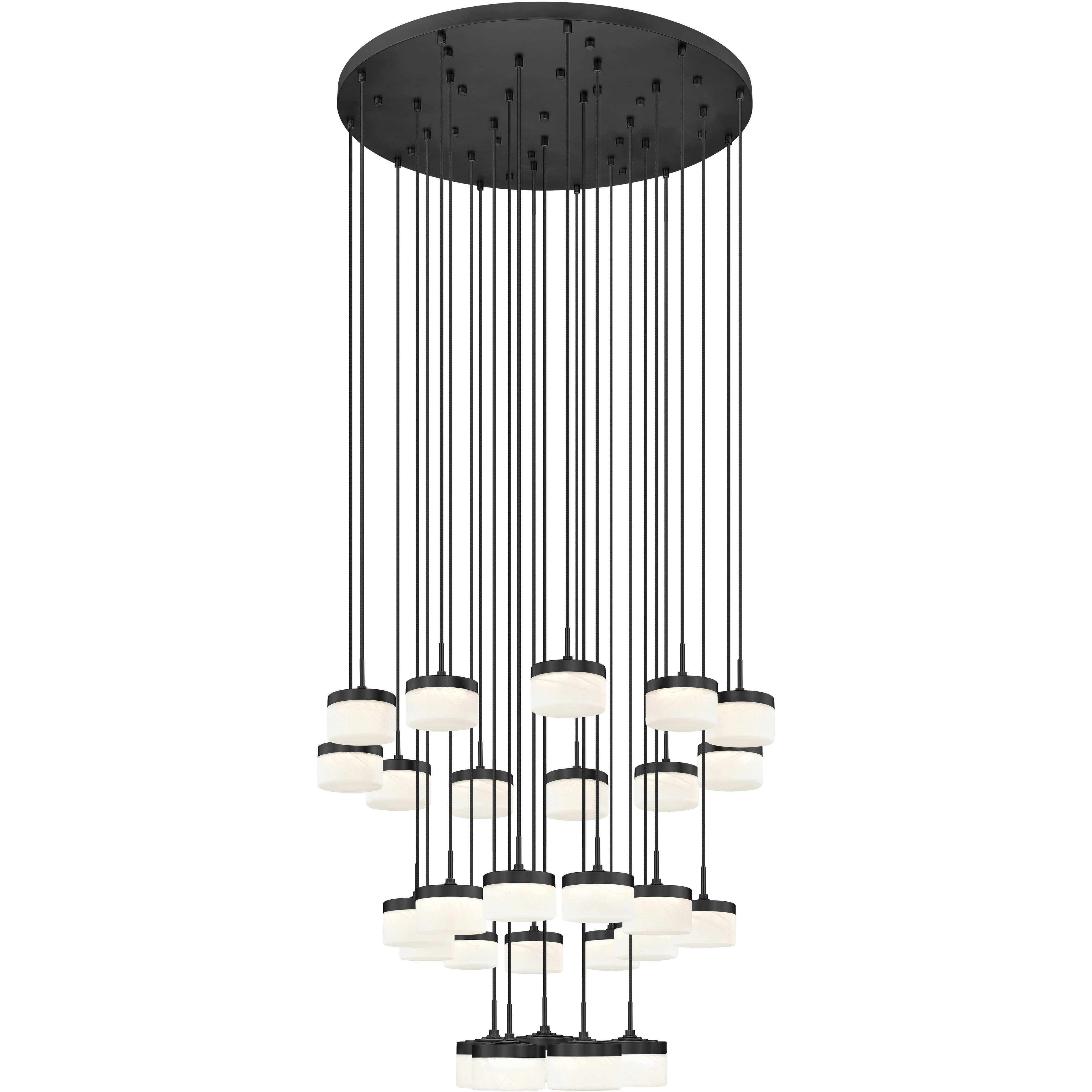 Renaud LED 40.75 inch Matte Black Chandelier Ceiling Light