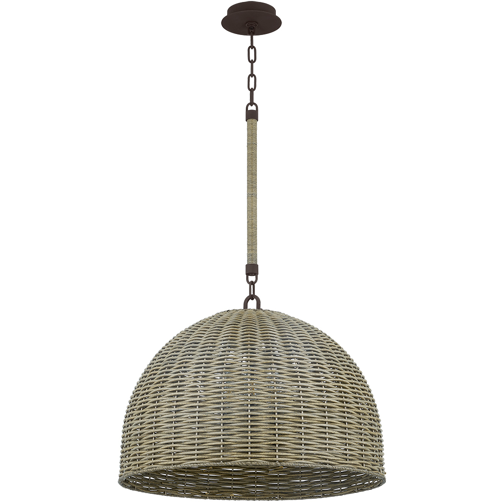 Huxley 3 Light 24 inch Textured Bronze Pendant Ceiling Light