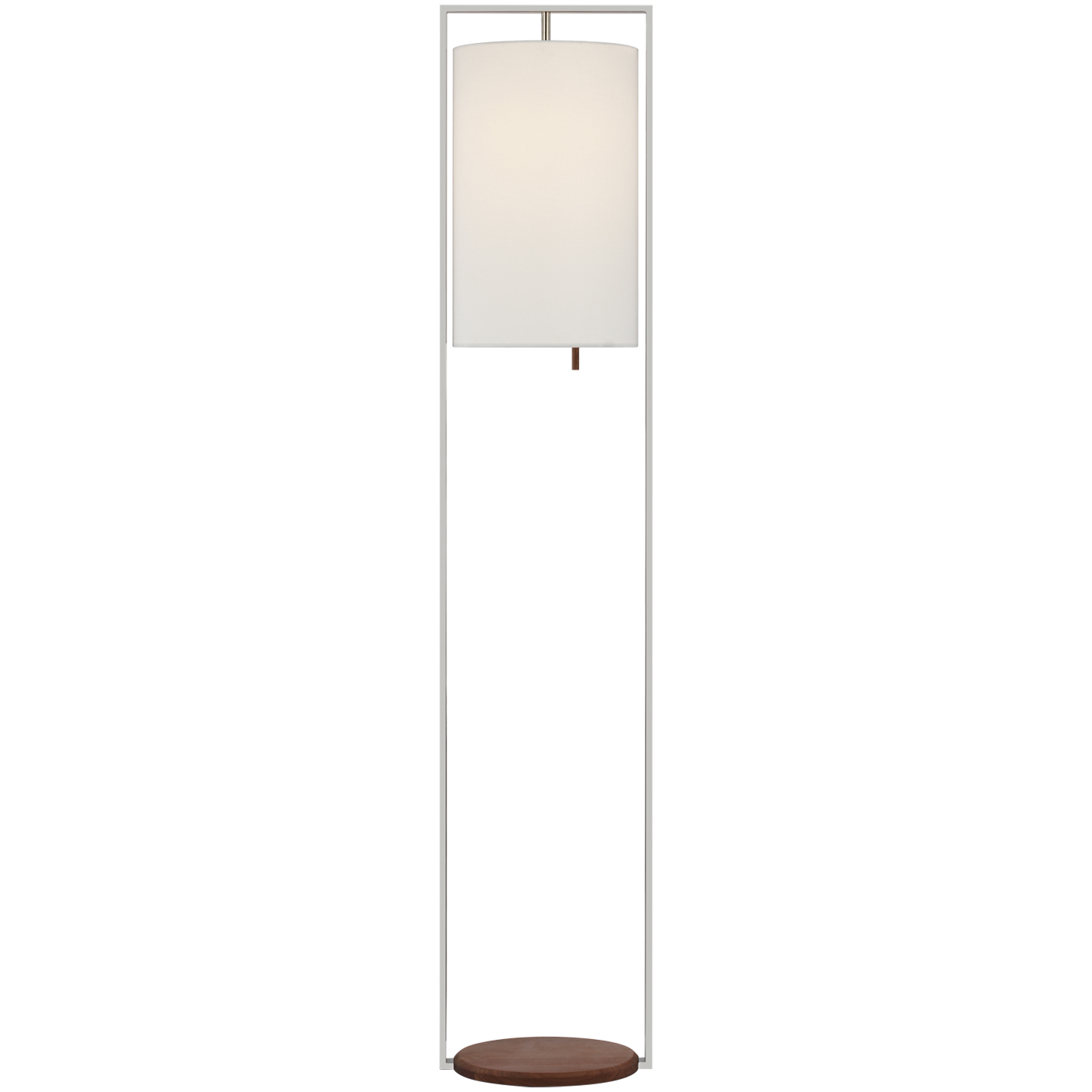 Ray Booth Zenz 58 inch 15 watt Polished Nickel and Walnut Floor Lamp Portable Light, Medium
