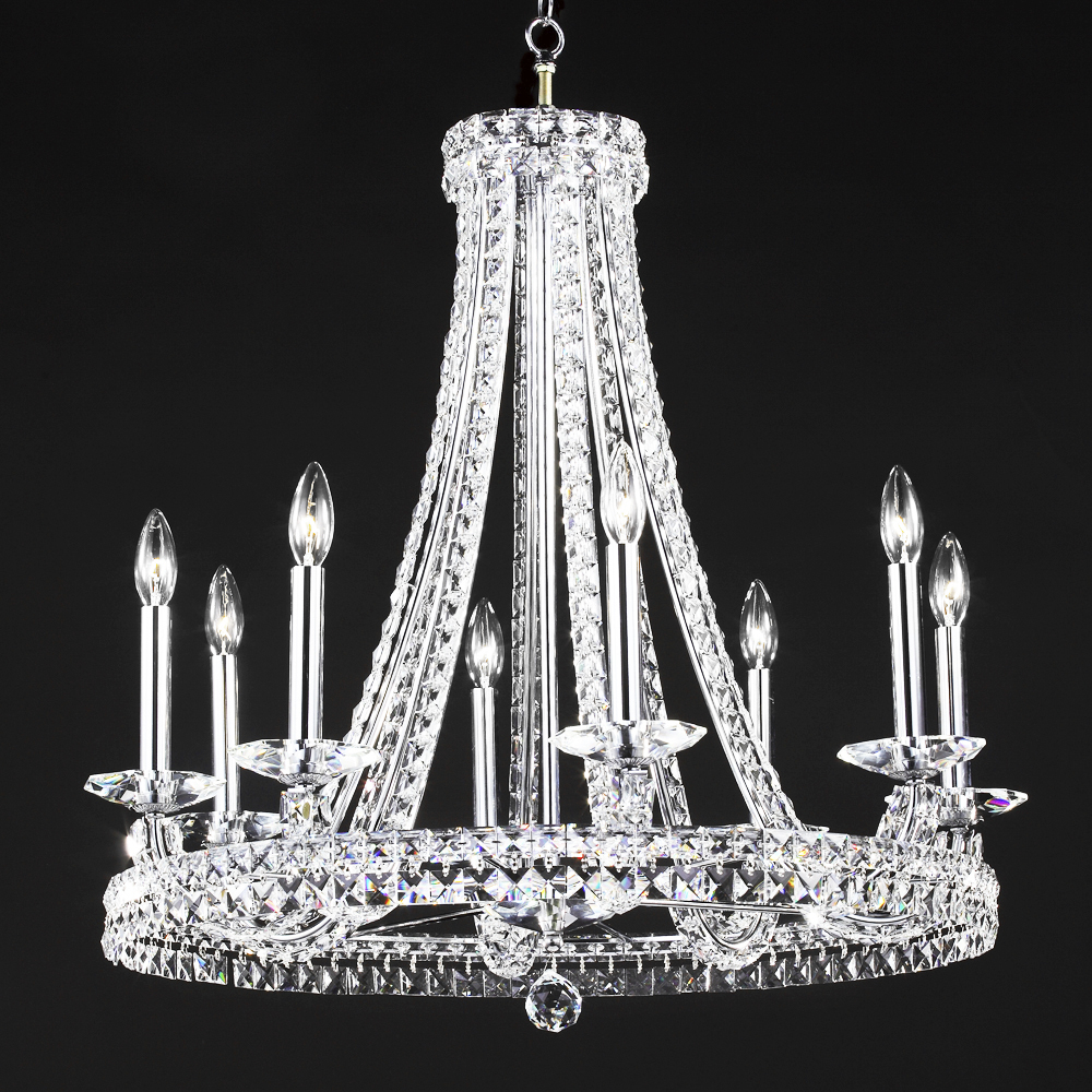 Ashton 8 Light 28 inch Silver Chandelier Ceiling Light