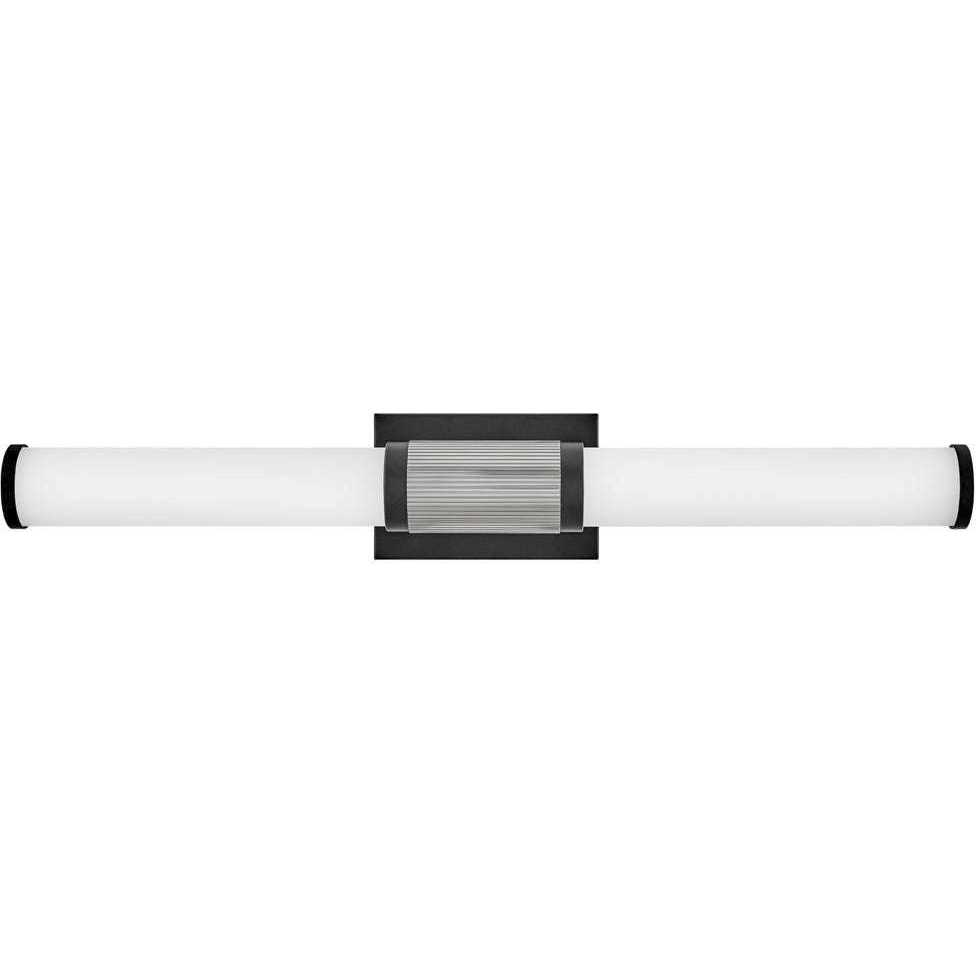 Zevi LED 29 inch Black with Chrome Vanity Light Wall Light, Vertical