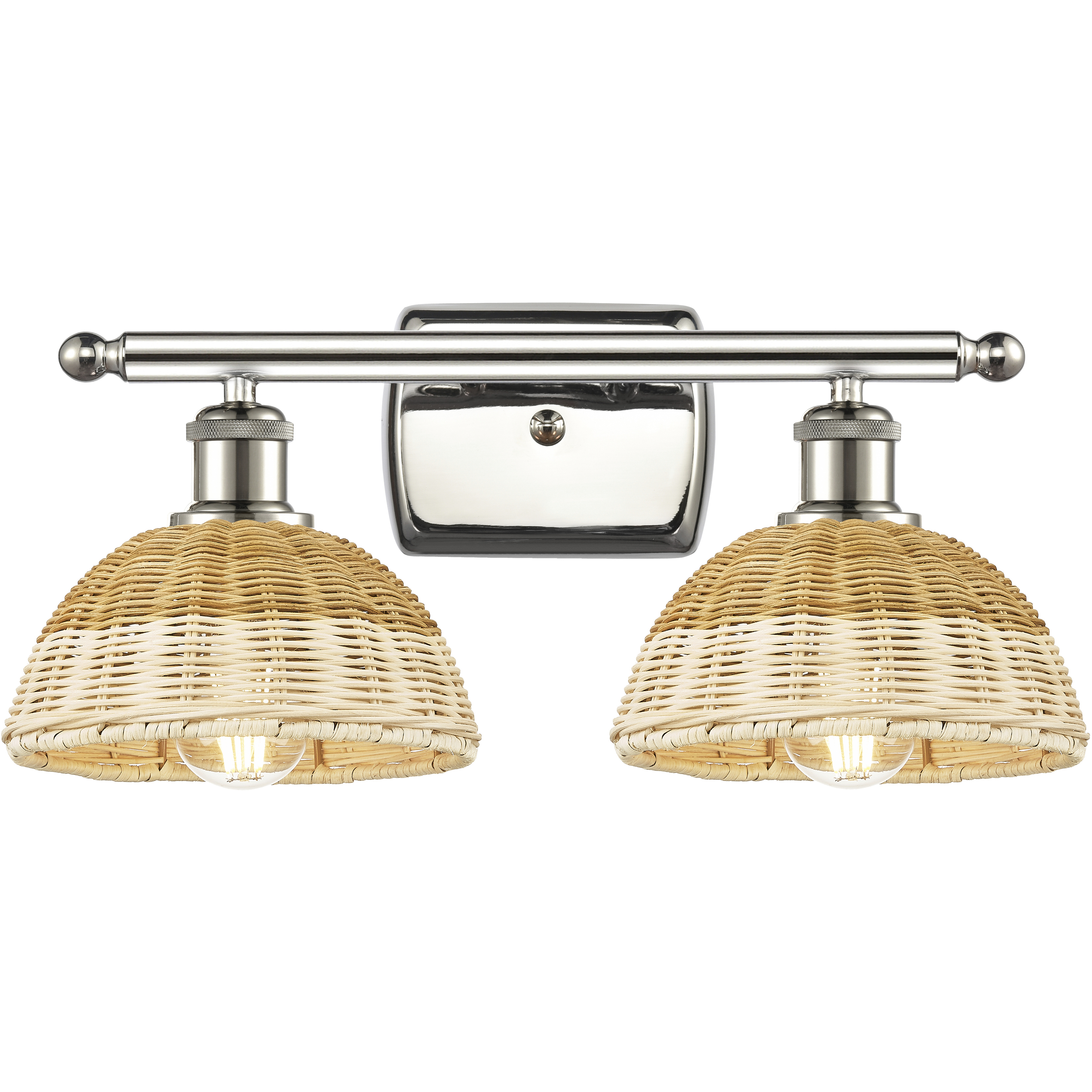 Ballston Bristol Natural II 2 Light 17.5 inch Polished Nickel Bath Vanity Light Wall Light