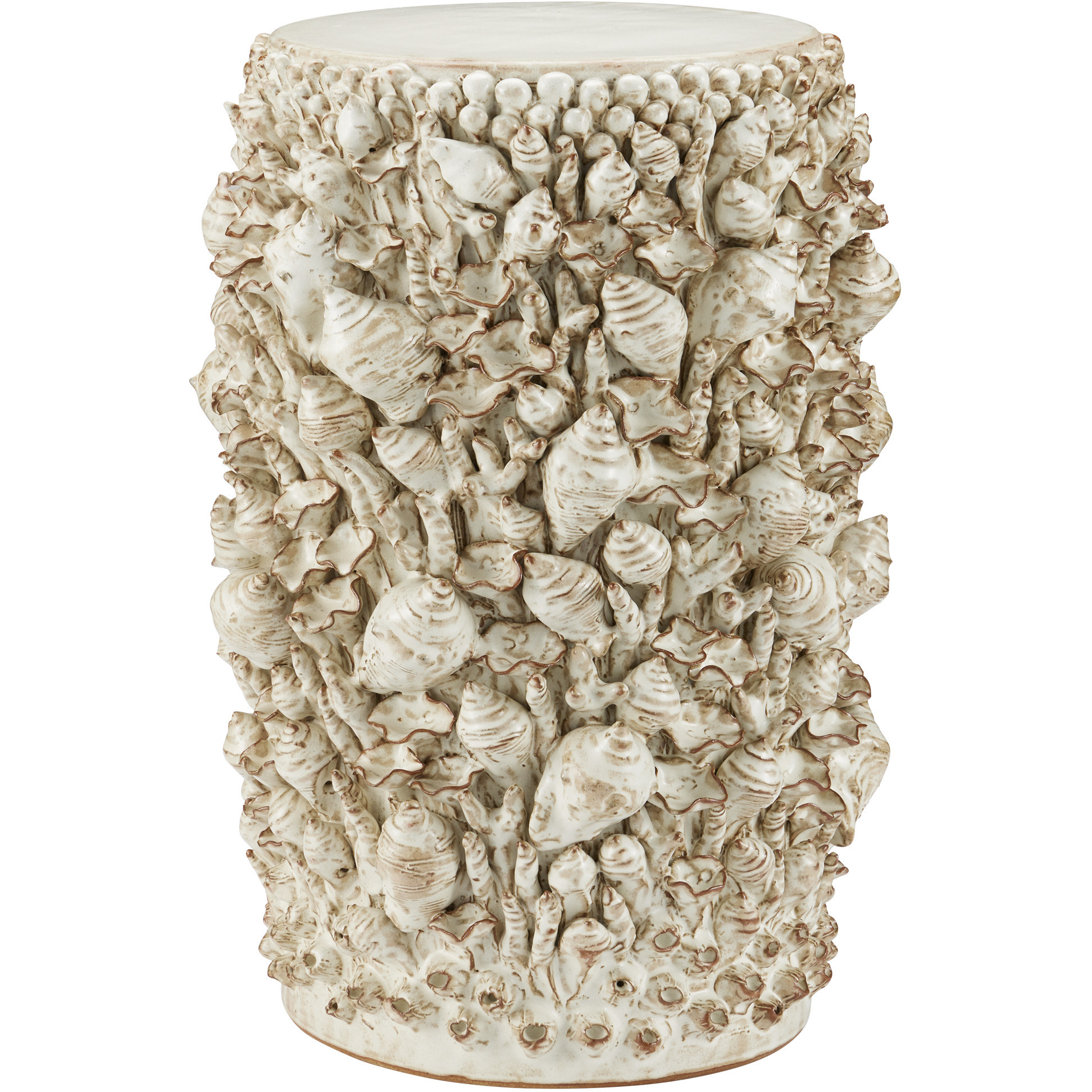 Corfu 12.5 inch Milky White Accent Table