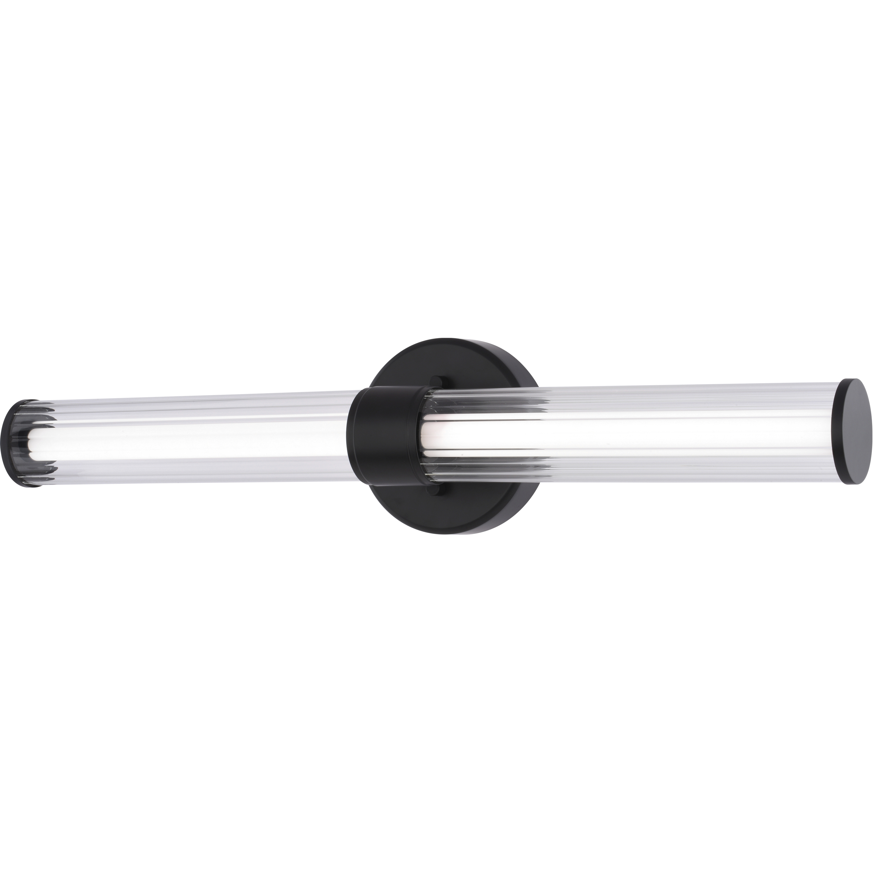 Division 1 Light 24 inch Matte Black Bathroom Light Wall Light