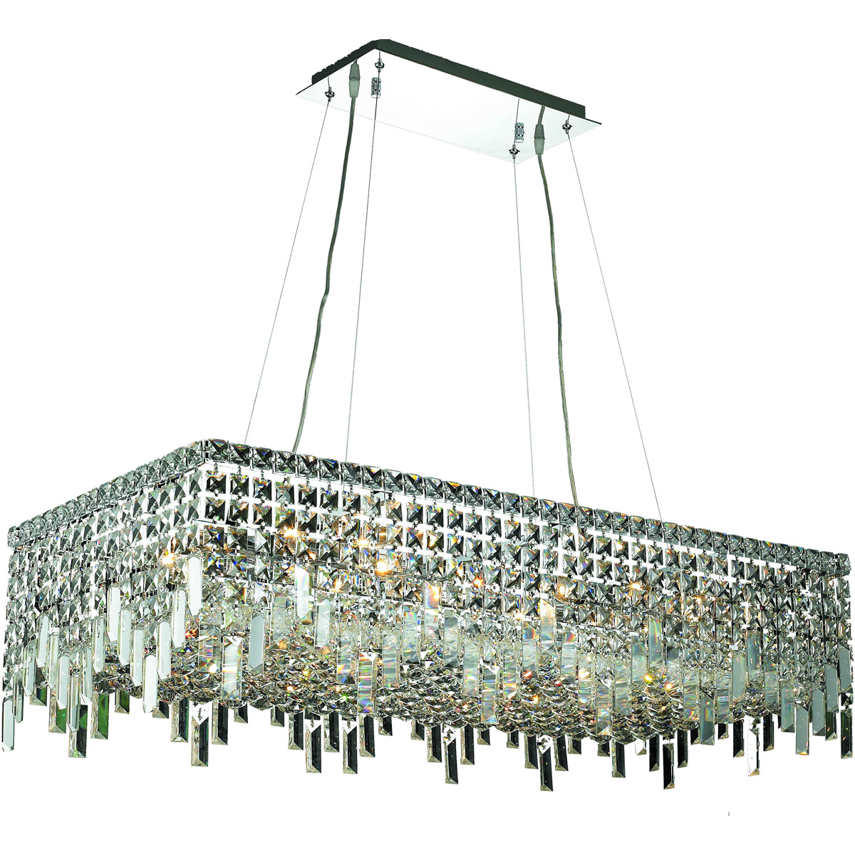 Maxime 16 Light 36 inch Chrome Dining Chandelier Ceiling Light in Royal Cut