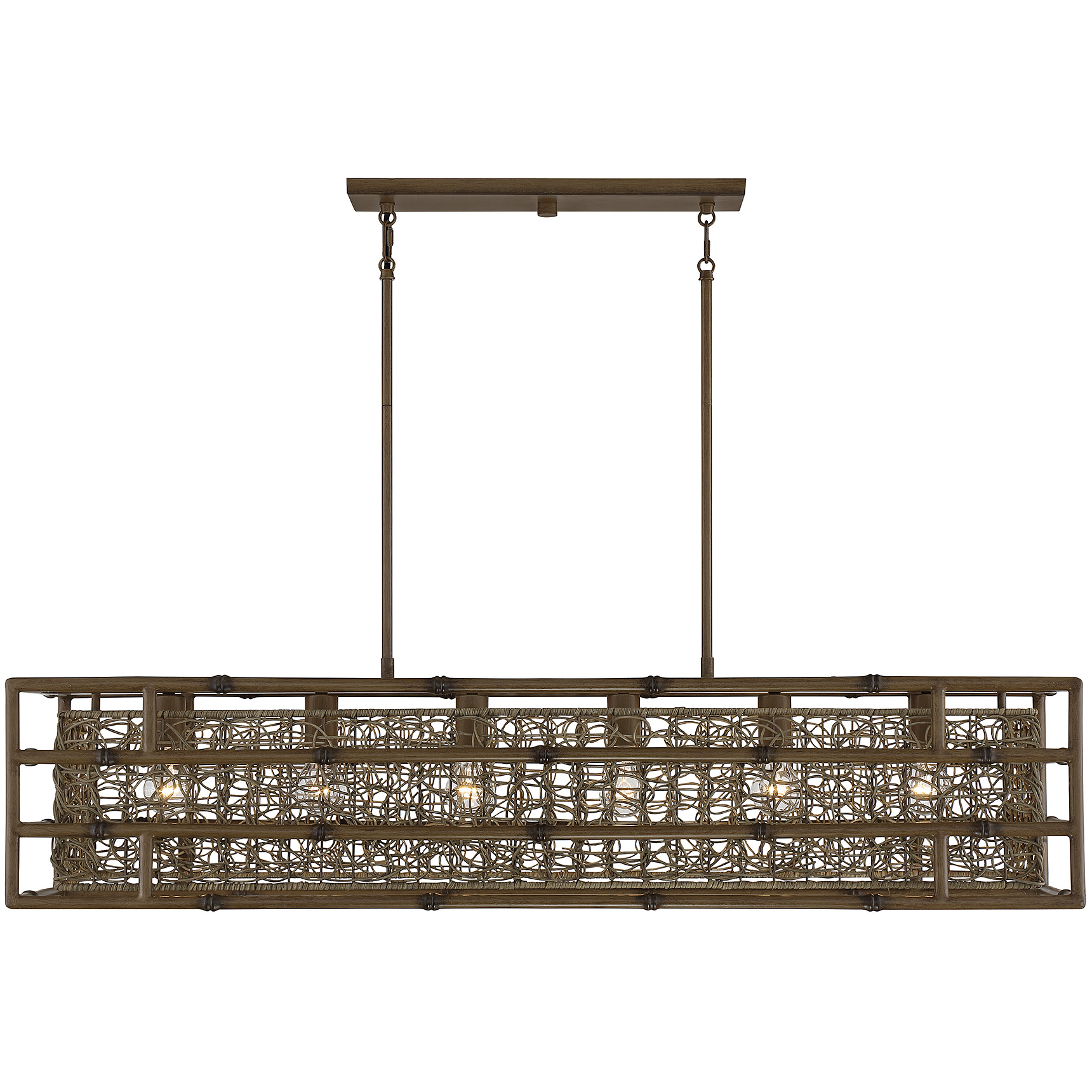 Treviso 6 Light 48.5 inch Grapevine Linear Chandelier Ceiling Light