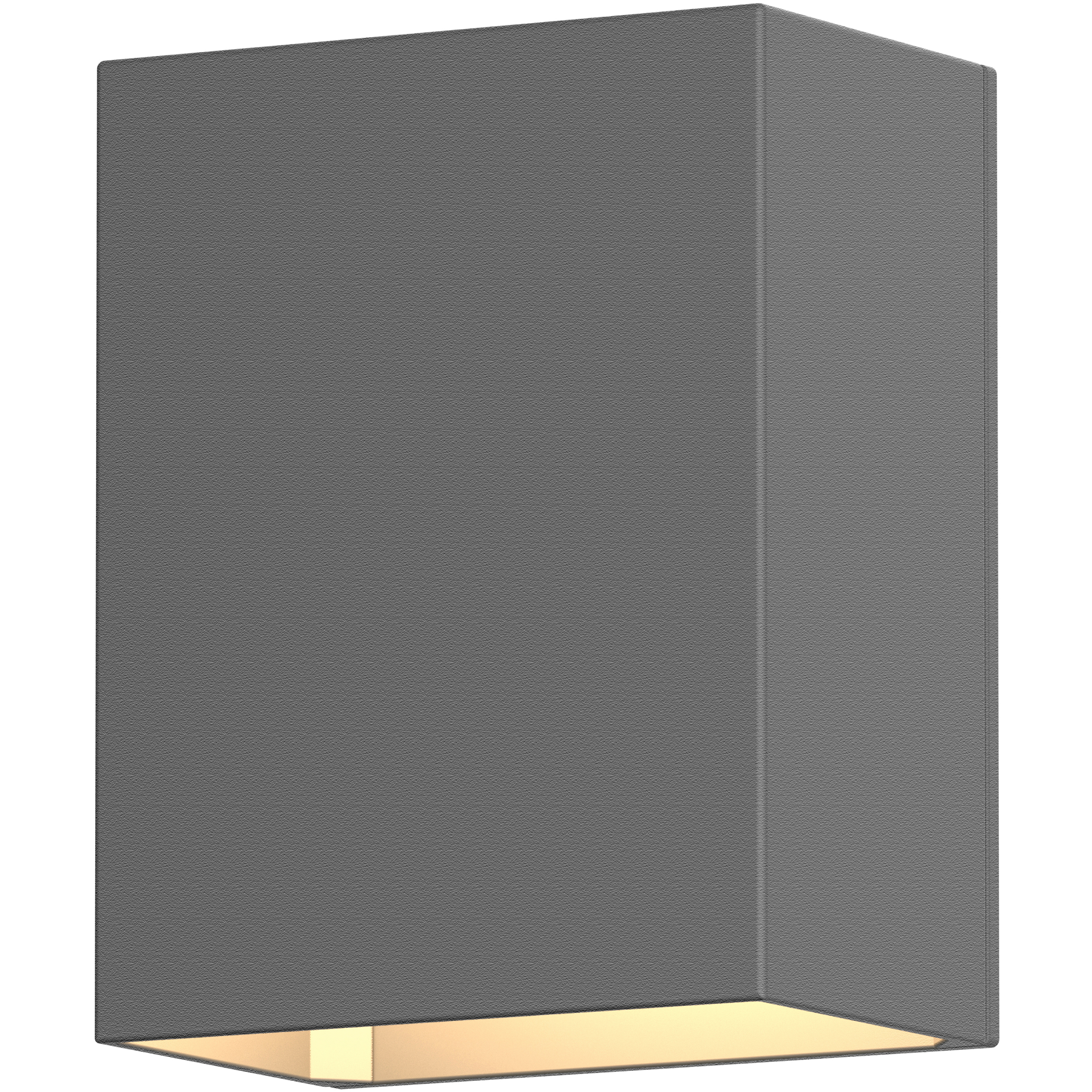 Box LED 5 inch Textured Gray Indoor-Outdoor Sconce, Inside-Out