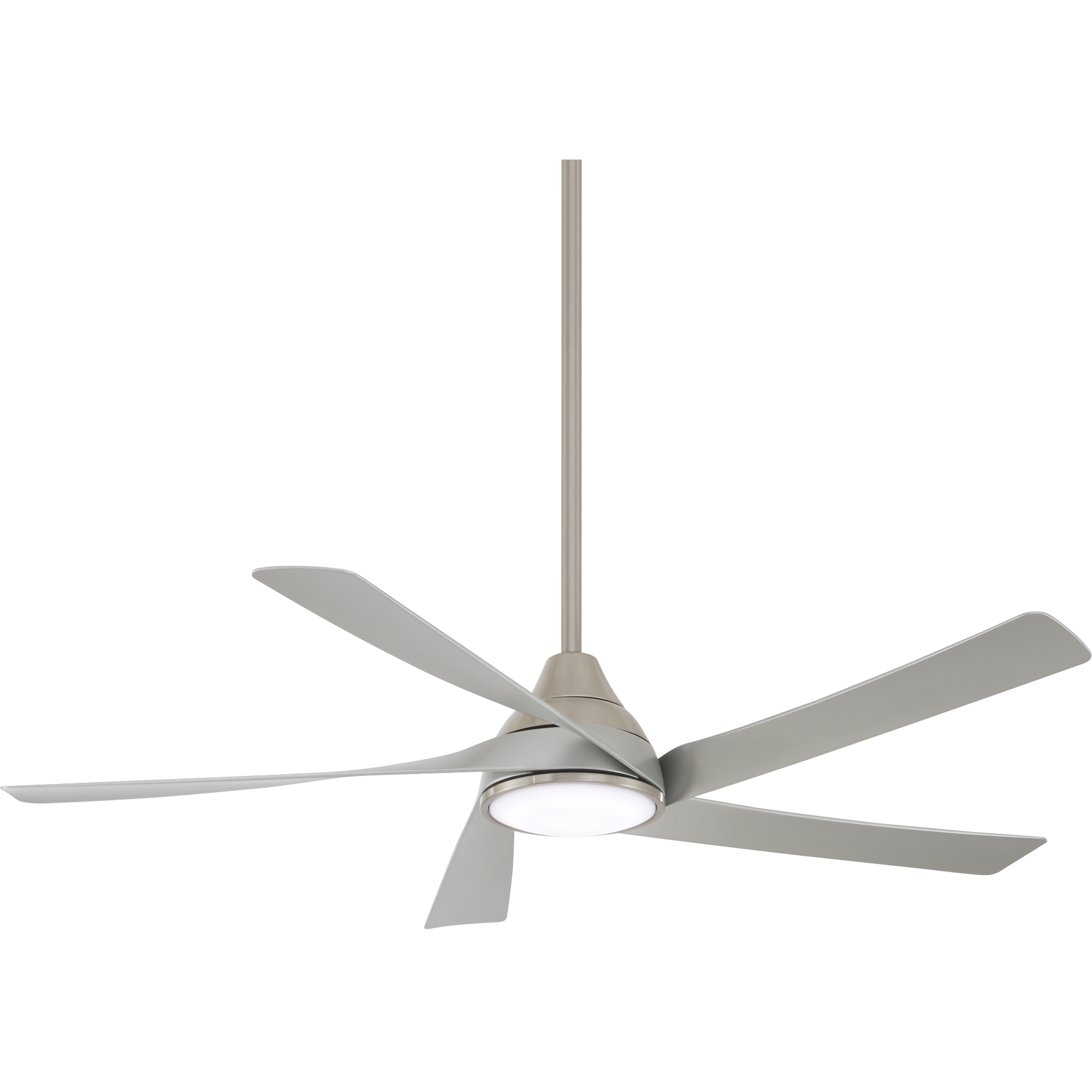 Transonic 56 inch Brushed Nickel with Silver Blades Ceiling Fan