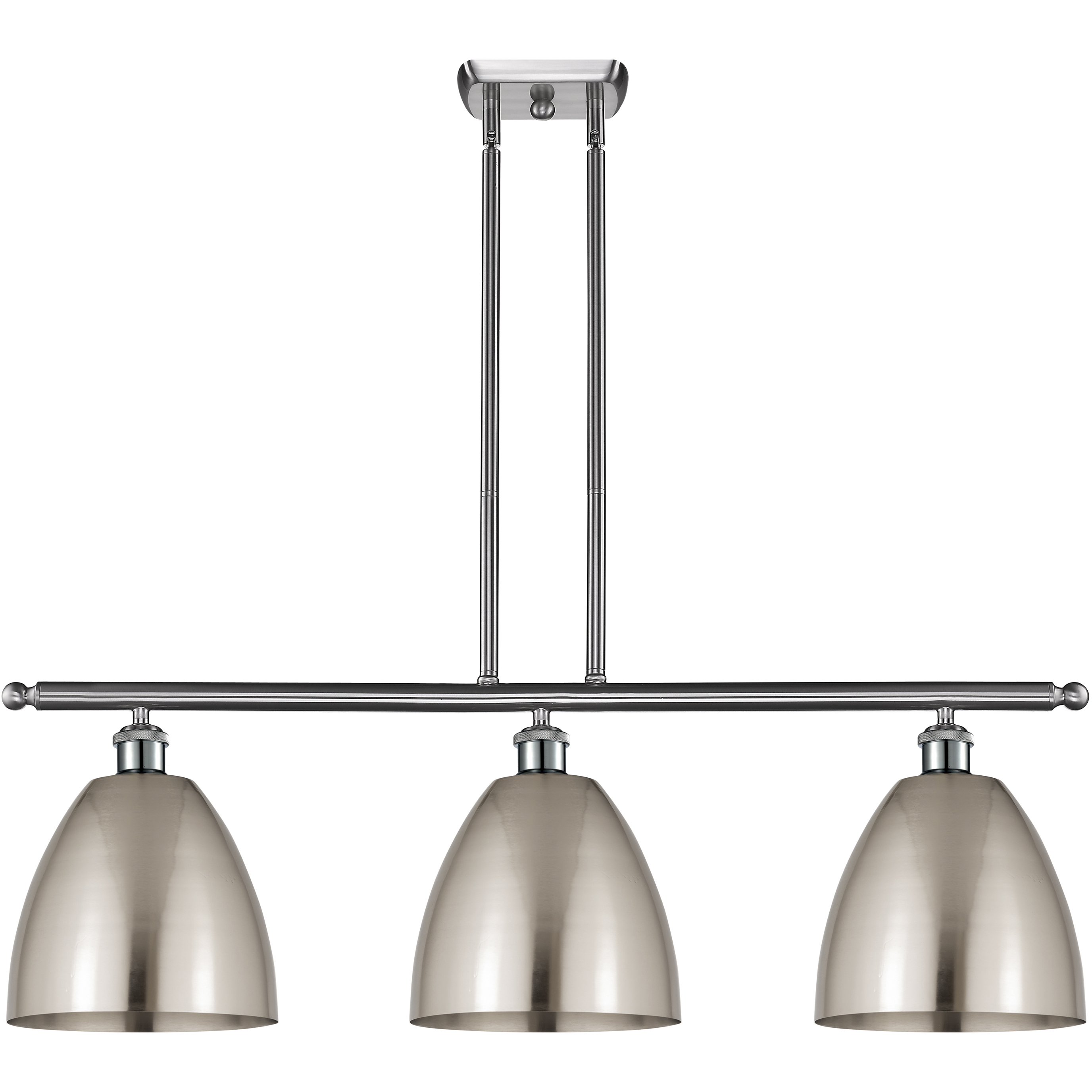 Ballston Dome 3 Light 36 inch Brushed Satin Nickel Island Light Ceiling Light