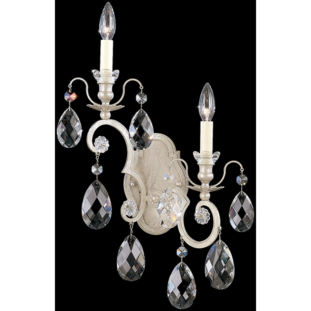 Signature Legacy Renaissance 2 Light 14 inch Antique Silver Wall Sconce Wall Light, Left