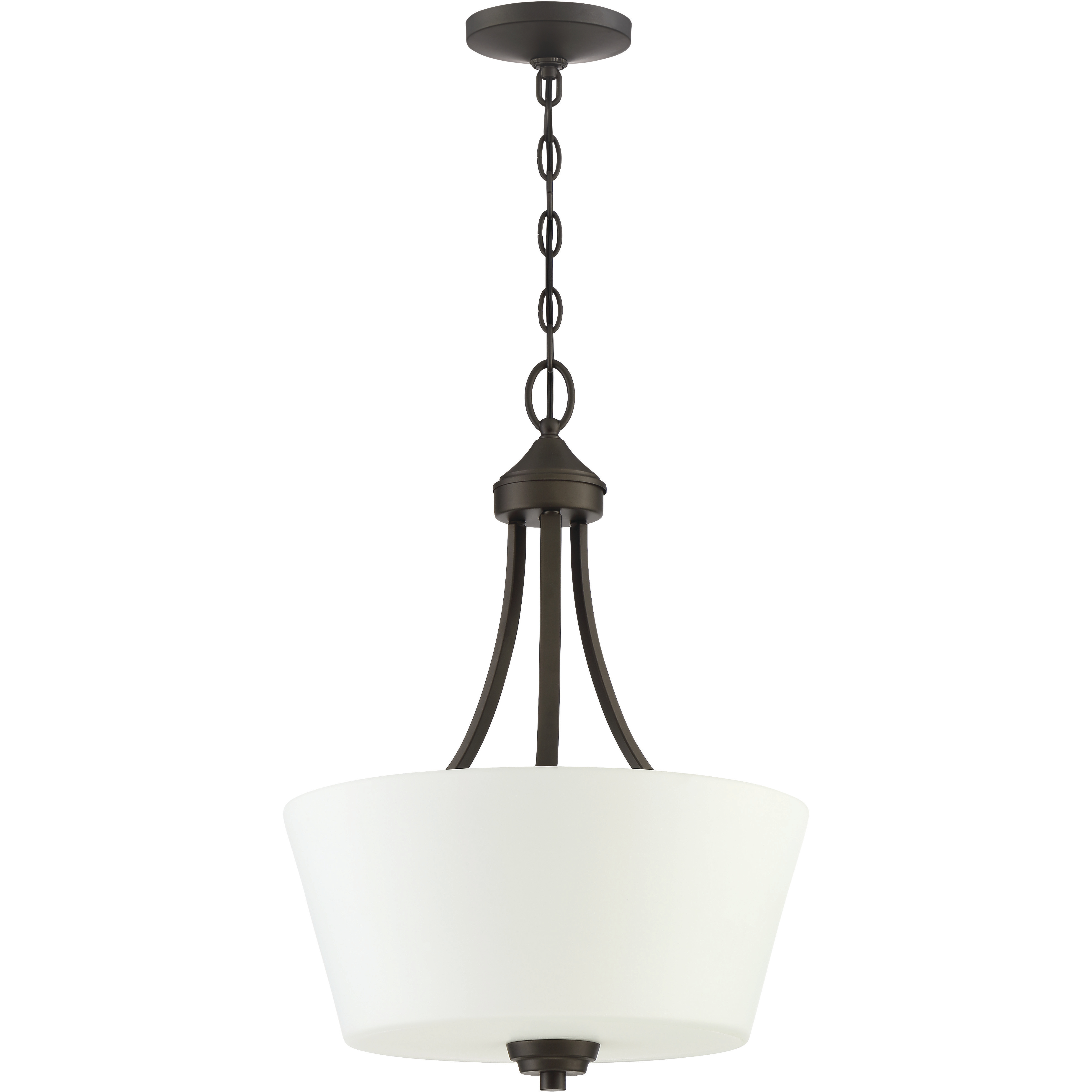Grace 3 Light 16 inch Espresso Inverted Pendant Ceiling Light, Jeremiah