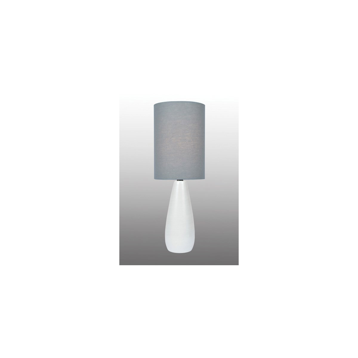 Quatro 17 inch 40 watt White Table Lamp Portable Light in White / Grey