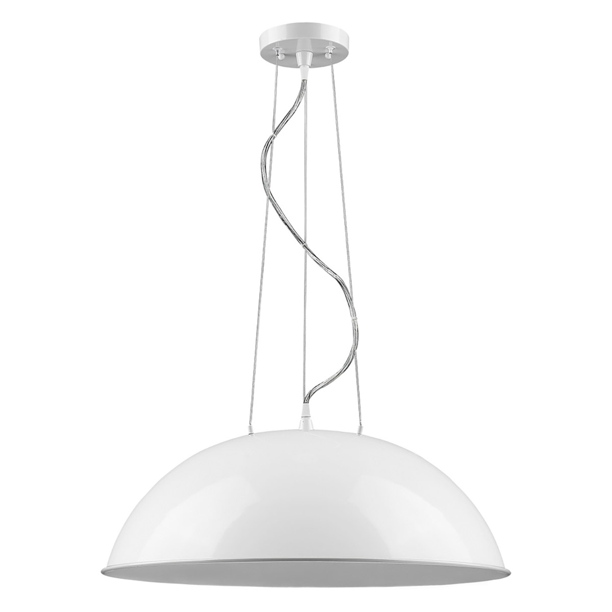 Layla 1 Light 22 inch White Pendant Ceiling Light in Gloss White