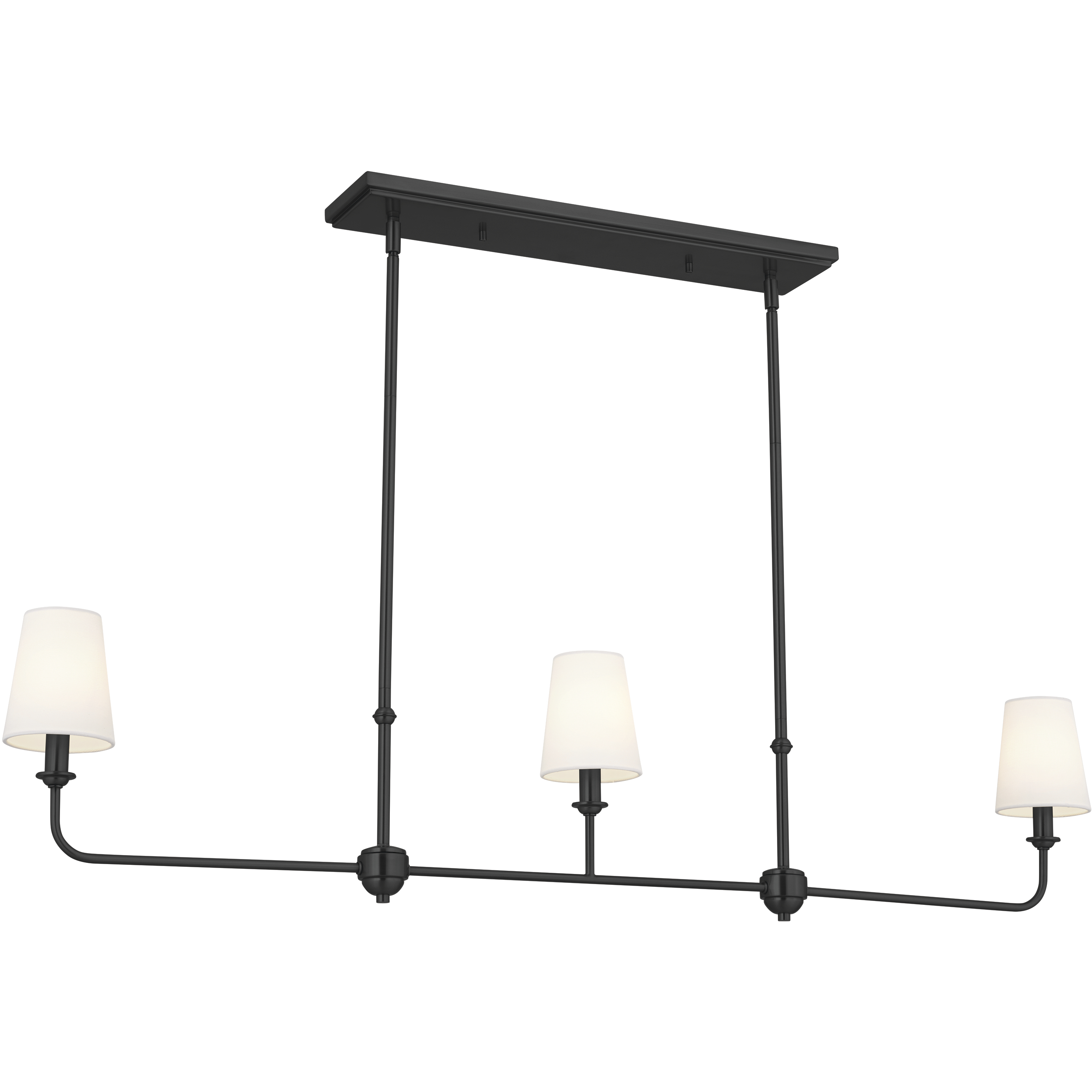 Kichler 52519BK Pallas 3 Light 4.5 inch Black Chandelier