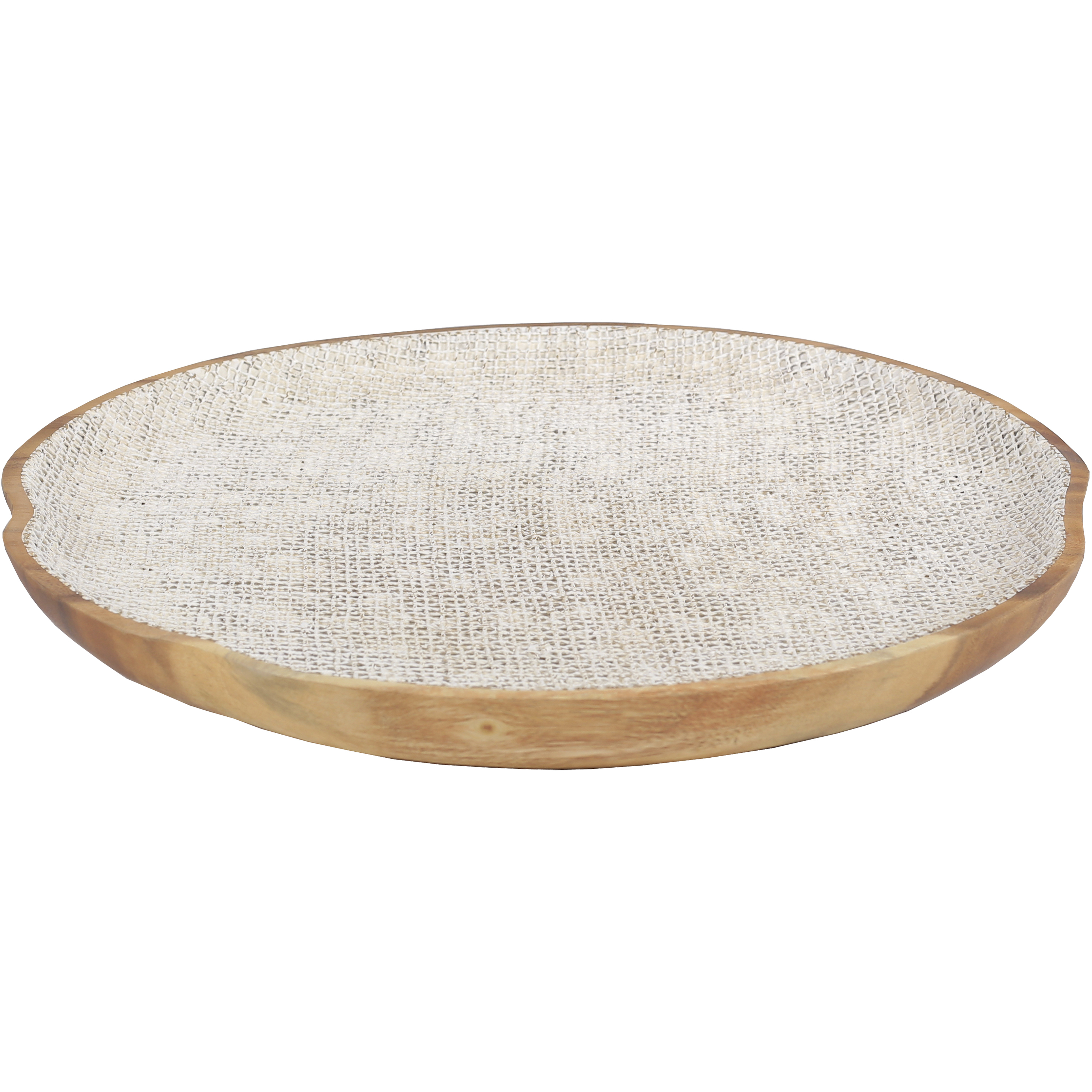 Paulson 18 X 18 inch White with Natural Plate