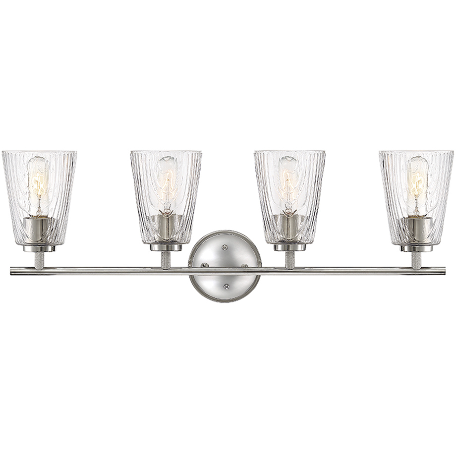 Westwood 4 Light 29.75 inch Polished Nickel Bath Bar Wall Light