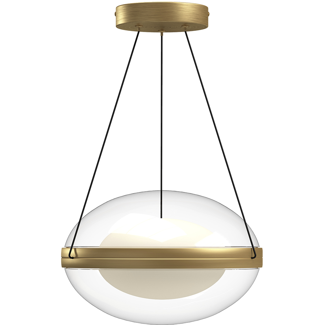 Virgo LED 12.13 inch Brushed Gold Pendant Ceiling Light