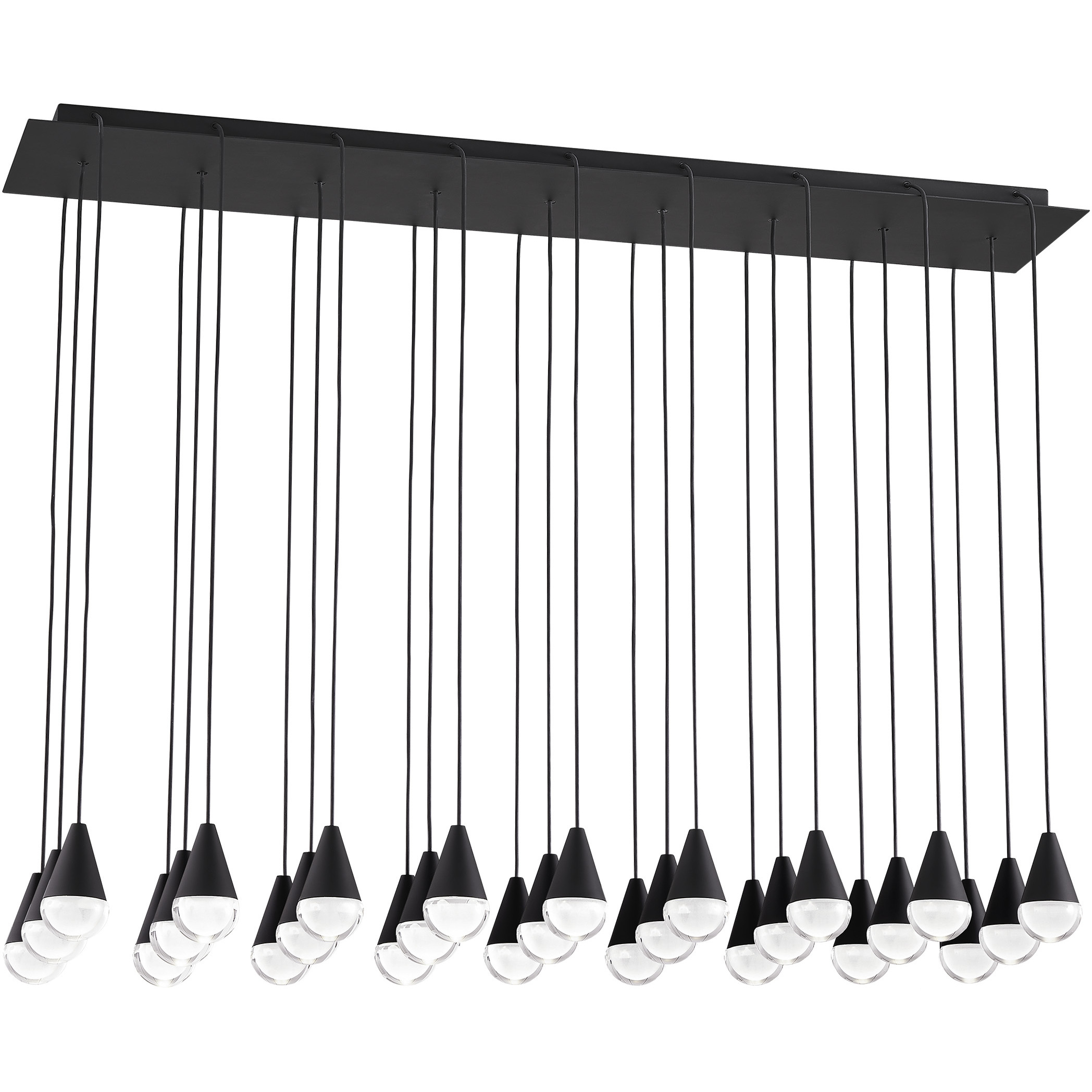 Sean Lavin Cupola LED Nightshade Black Chandelier Ceiling Light, Integrated LED