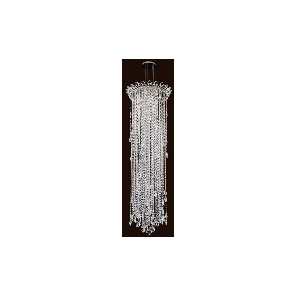 Trilliane Strands 6 Light 24 inch Polished Stainless Steel Pendant Ceiling Light in Heritage