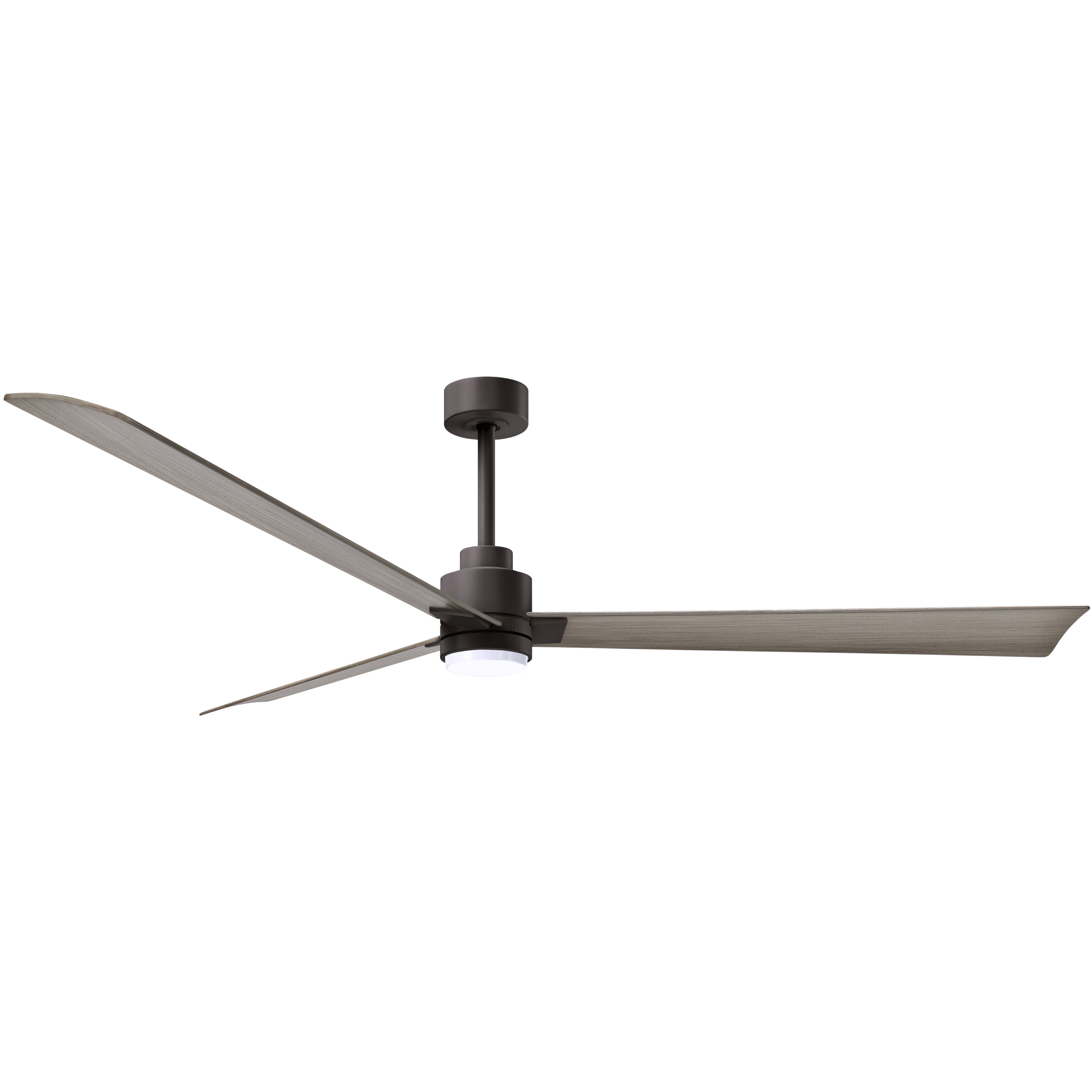 Atlas Alessandra - LK 72 inch Textured Bronze with Gray Ash Tone Blades Transitional Ceiling Fan