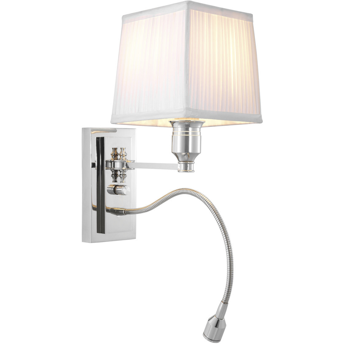 Ellington 1 Light 5.51 inch Nickel and Flexible Led Reading Light Wall Lamp Wall Light