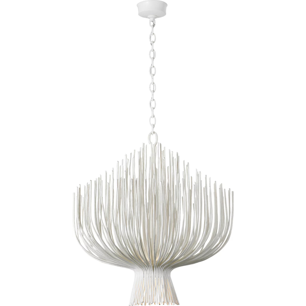 Chapman & Myers Astra LED 31.75 inch Waxed Plaster Sculpted Chandelier Ceiling Light
