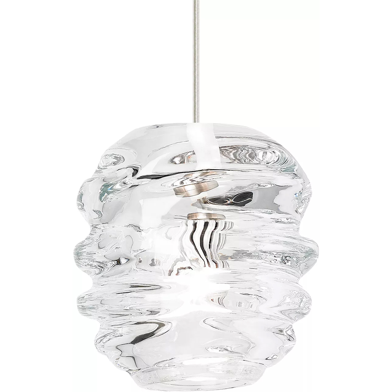 Sean Lavin Audra 1 Light 5.3 inch Satin Nickel Pendant Ceiling Light in Halogen, Clear Glass