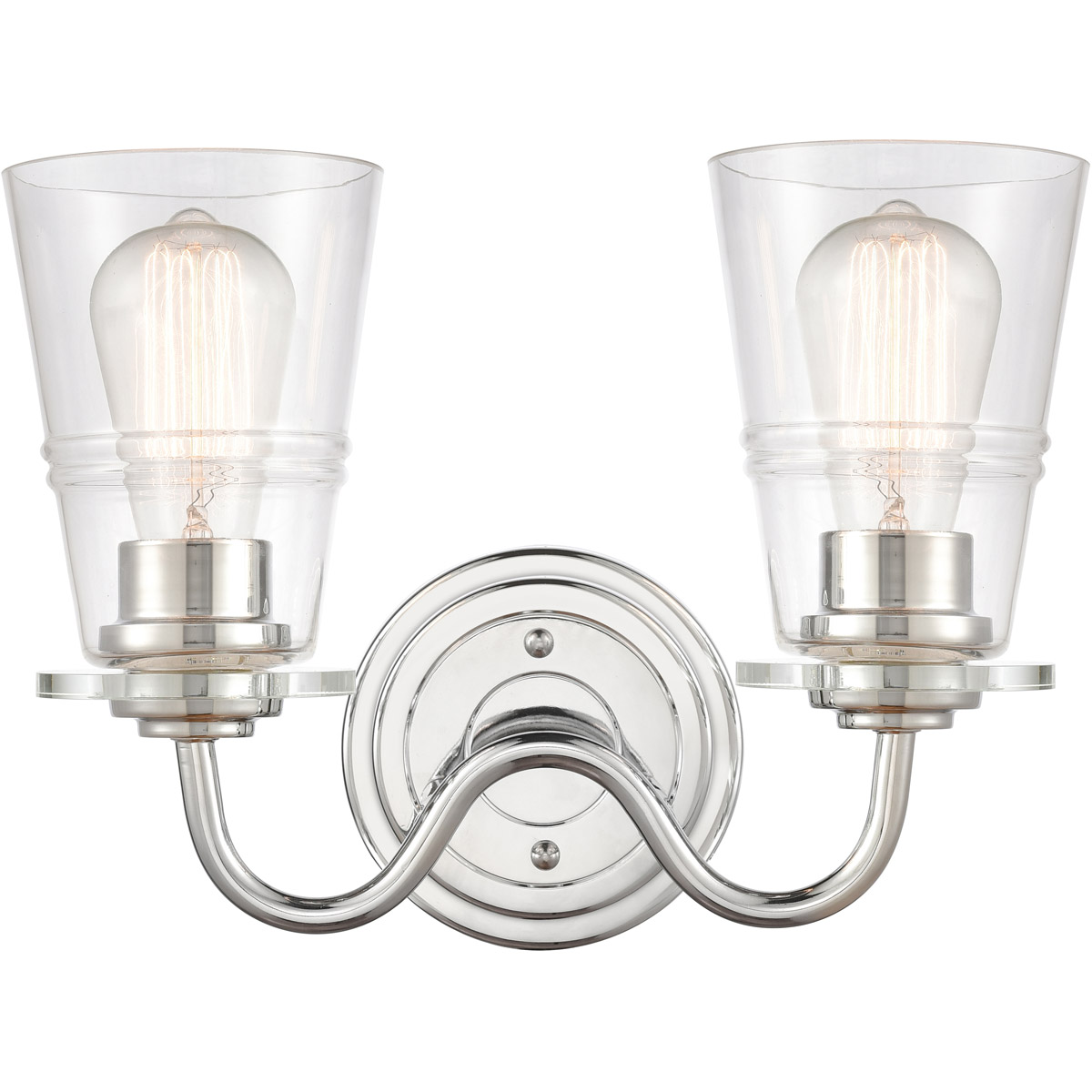 Scarlett LED 14 inch Polished Chrome Bath Vanity Light Wall Light in Clear Glass