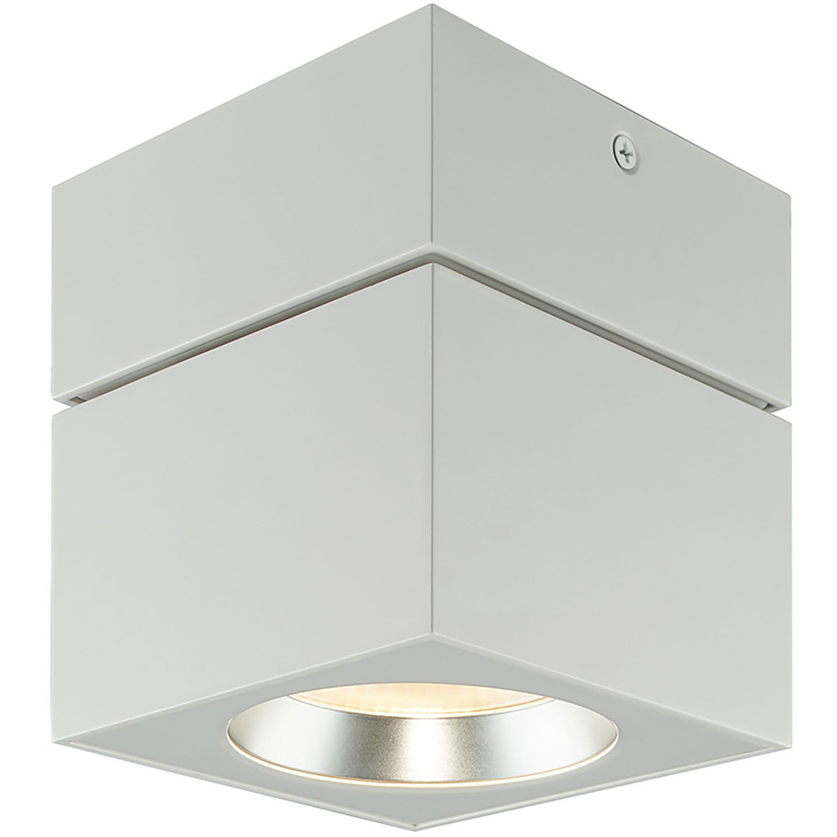 Square LED 4.8 inch White Surface Mount Ceiling Light in 1250, 34&deg; Specular