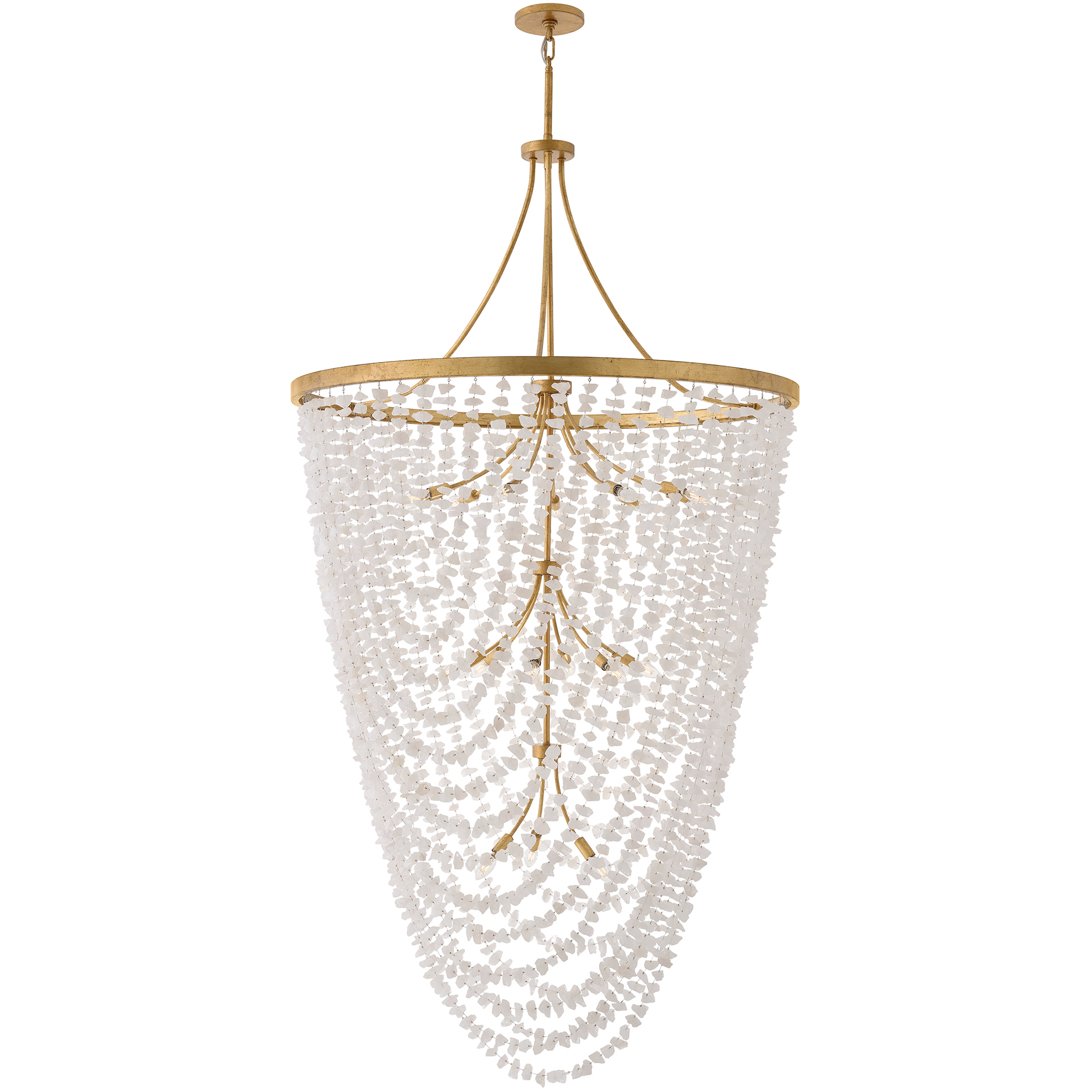 Myra 18 Light 48 inch Distressed Brass Chandelier Ceiling Light
