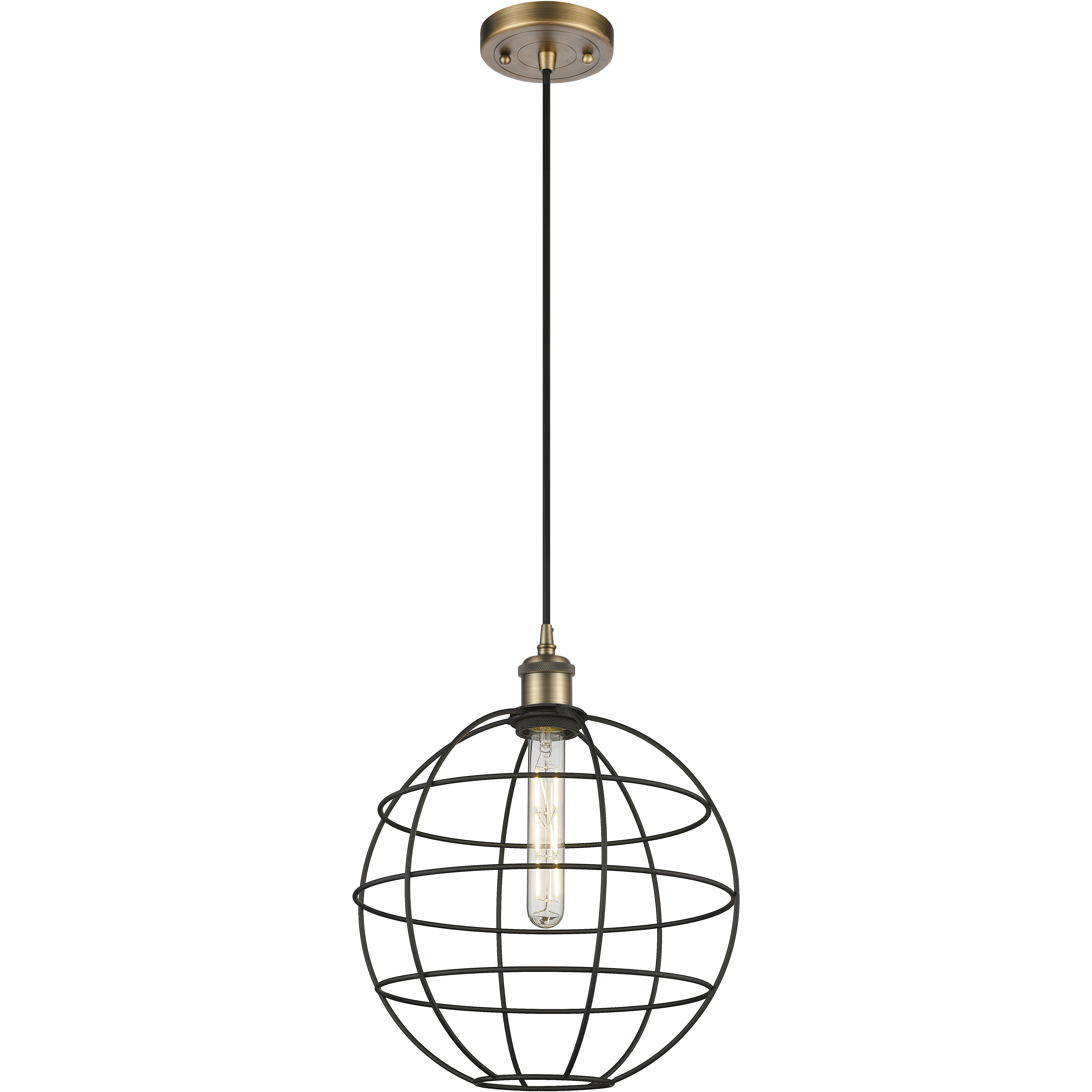 Lake Placid 1 Light 12 inch Brushed Brass Pendant Ceiling Light