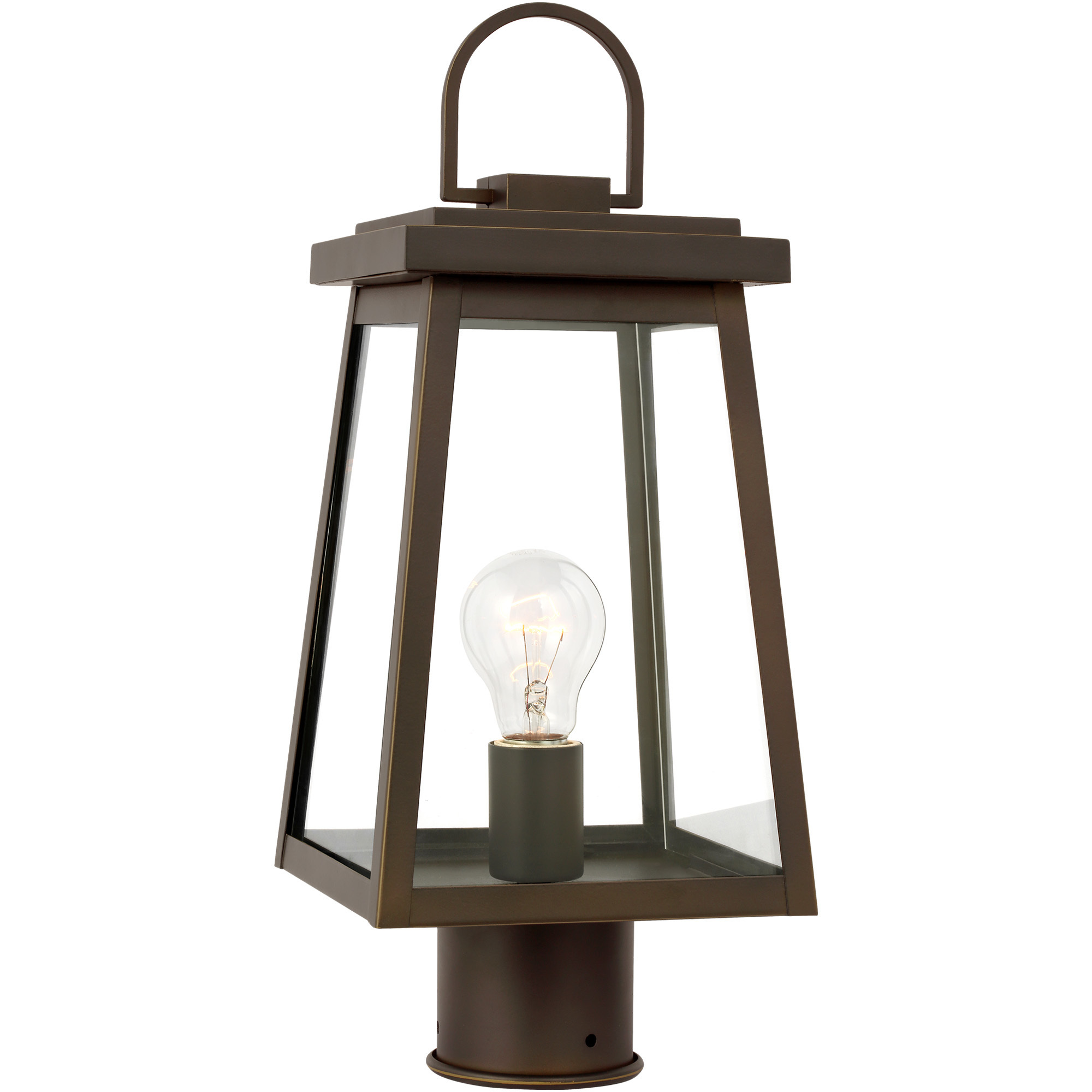 Founders 1 Light 17.25 inch Antique Bronze Outdoor Post Lantern