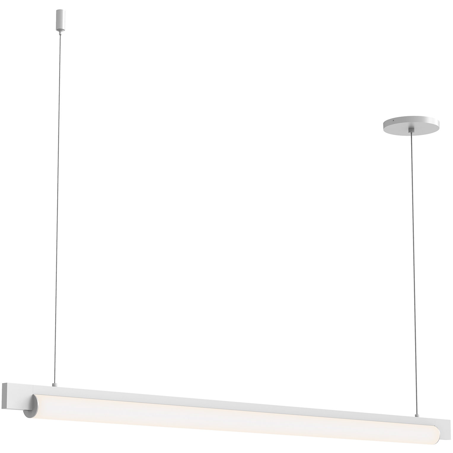 Keel LED 44 inch Satin White Pendant Ceiling Light in Add 20 ft. Cord