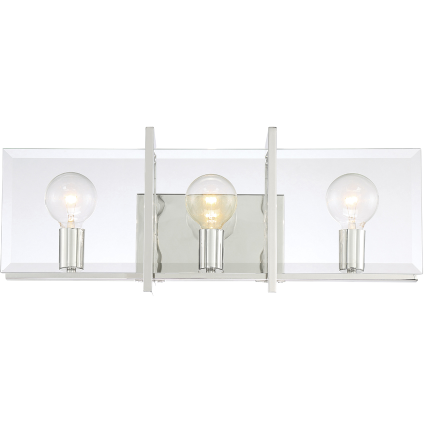 Ethan 3 Light 24 inch Polished Nickel Bath Light Wall Light
