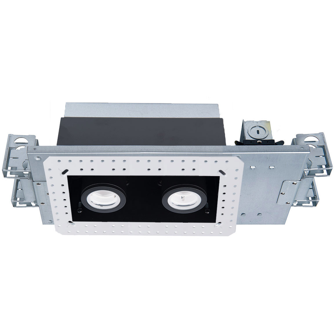 Silo Multiples LED White Black Multiple Recessed Trim in 4000K, White/Black