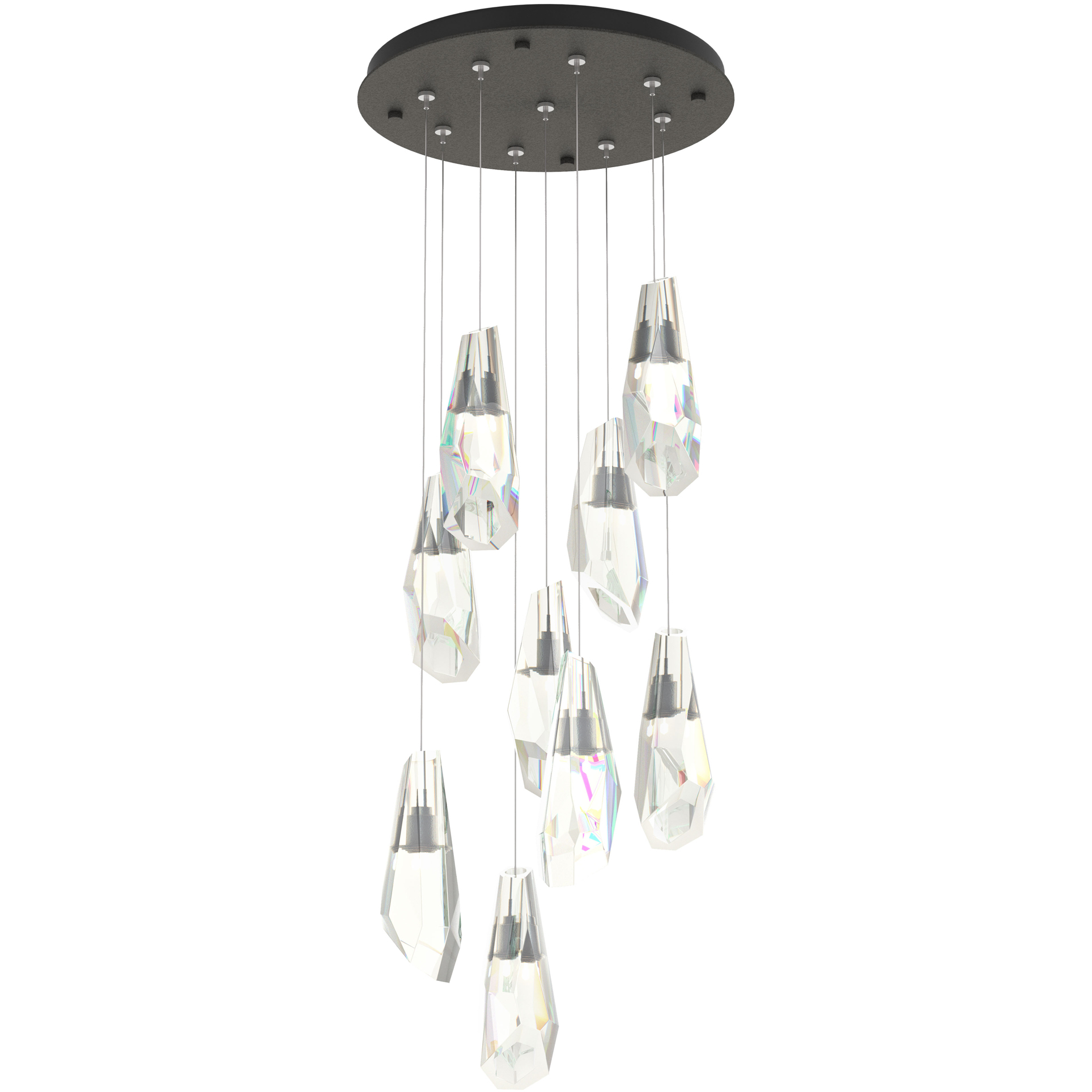 Luma 9 Light 20.5 inch Natural Iron Pendant Ceiling Light, Standard