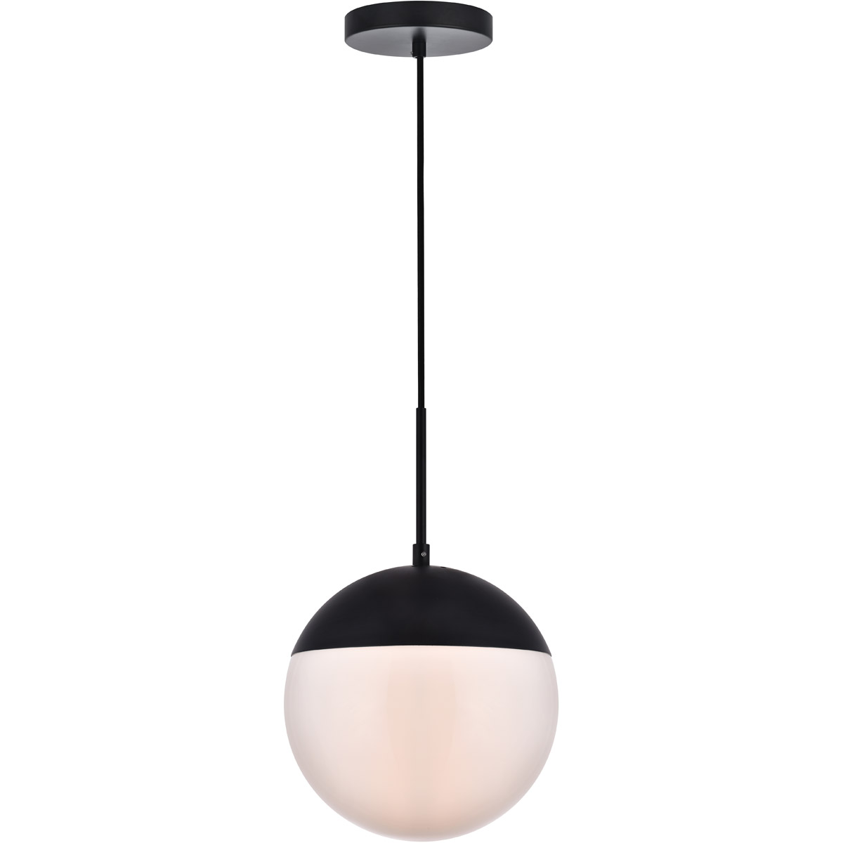 Eclipse 1 Light 10 inch Black Pendant Ceiling Light