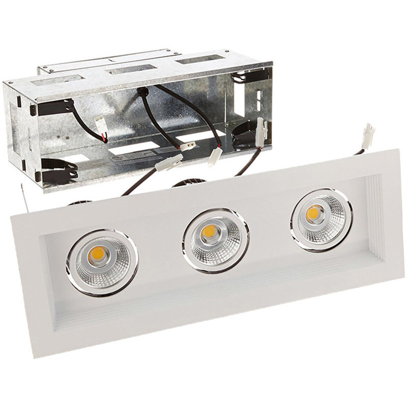 Mini LED Multiple Spots LED White Multiple Recessed Trim in Flood, 3500K