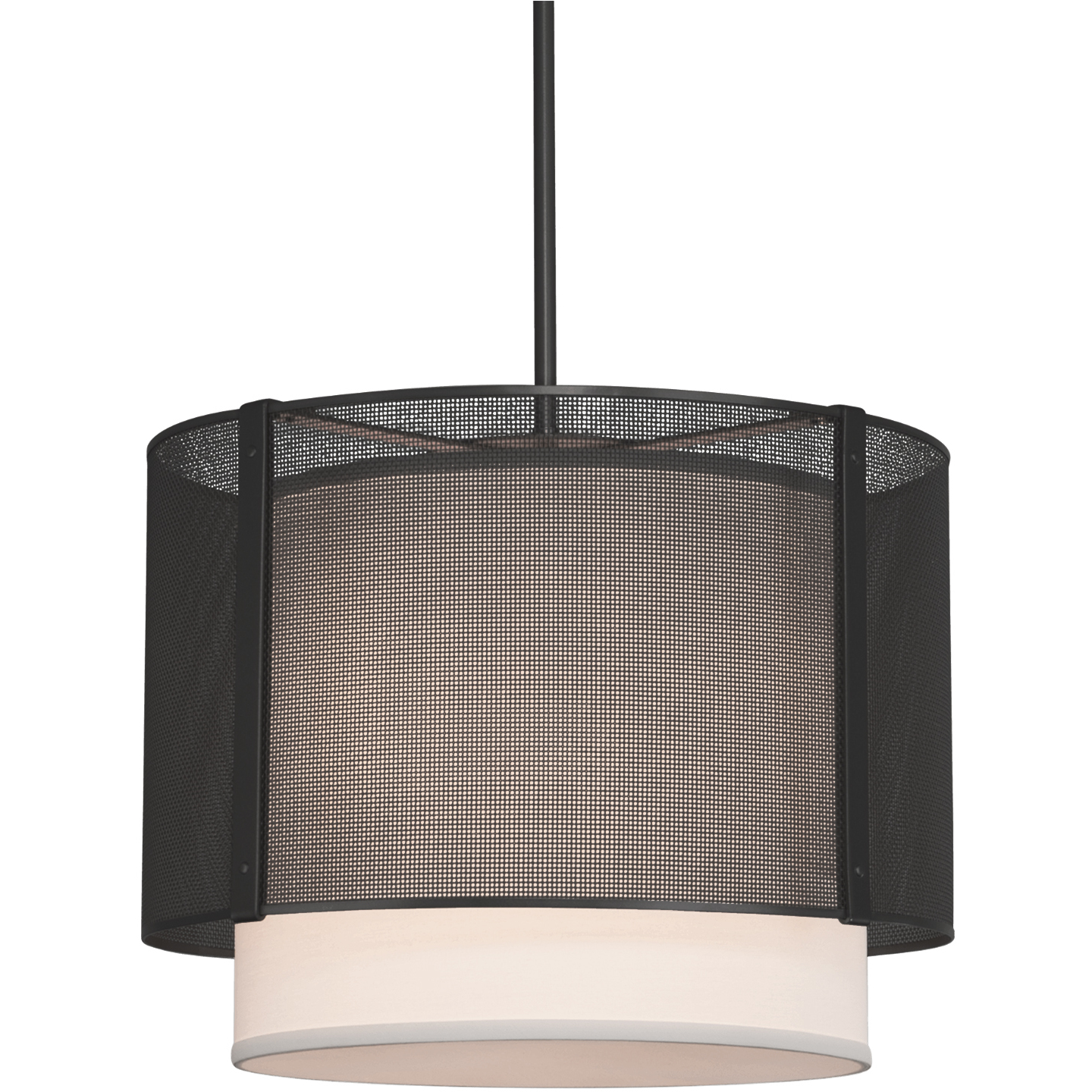 Uptown Mesh 1 Light 18.3 inch Matte Black Chandelier Ceiling Light, Drum