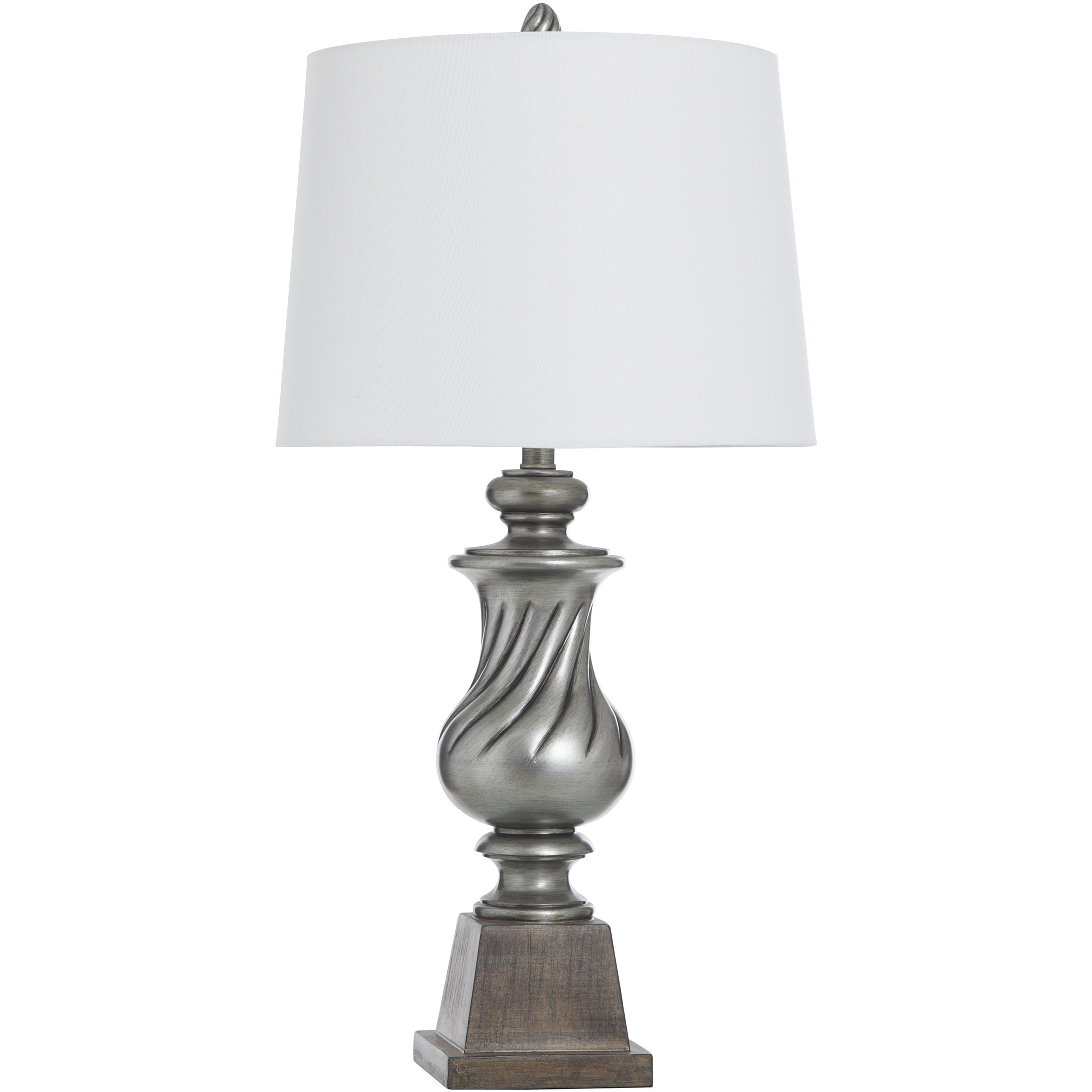 Worthby 32 inch 150.00 watt Dark Silver Table Lamp Portable Light